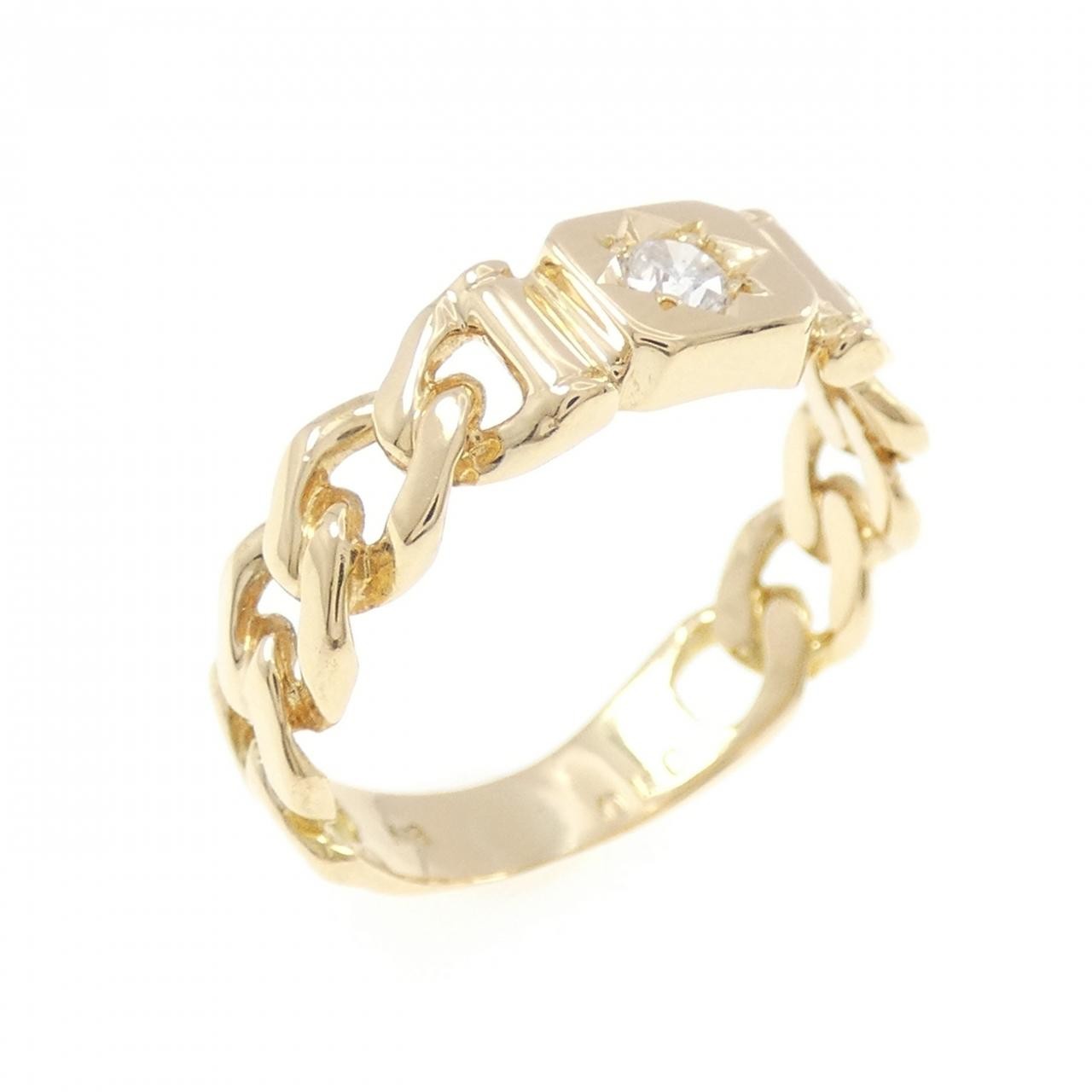 Authentic K18YG Diamond Ring 0.10CT #230-000-625-6622