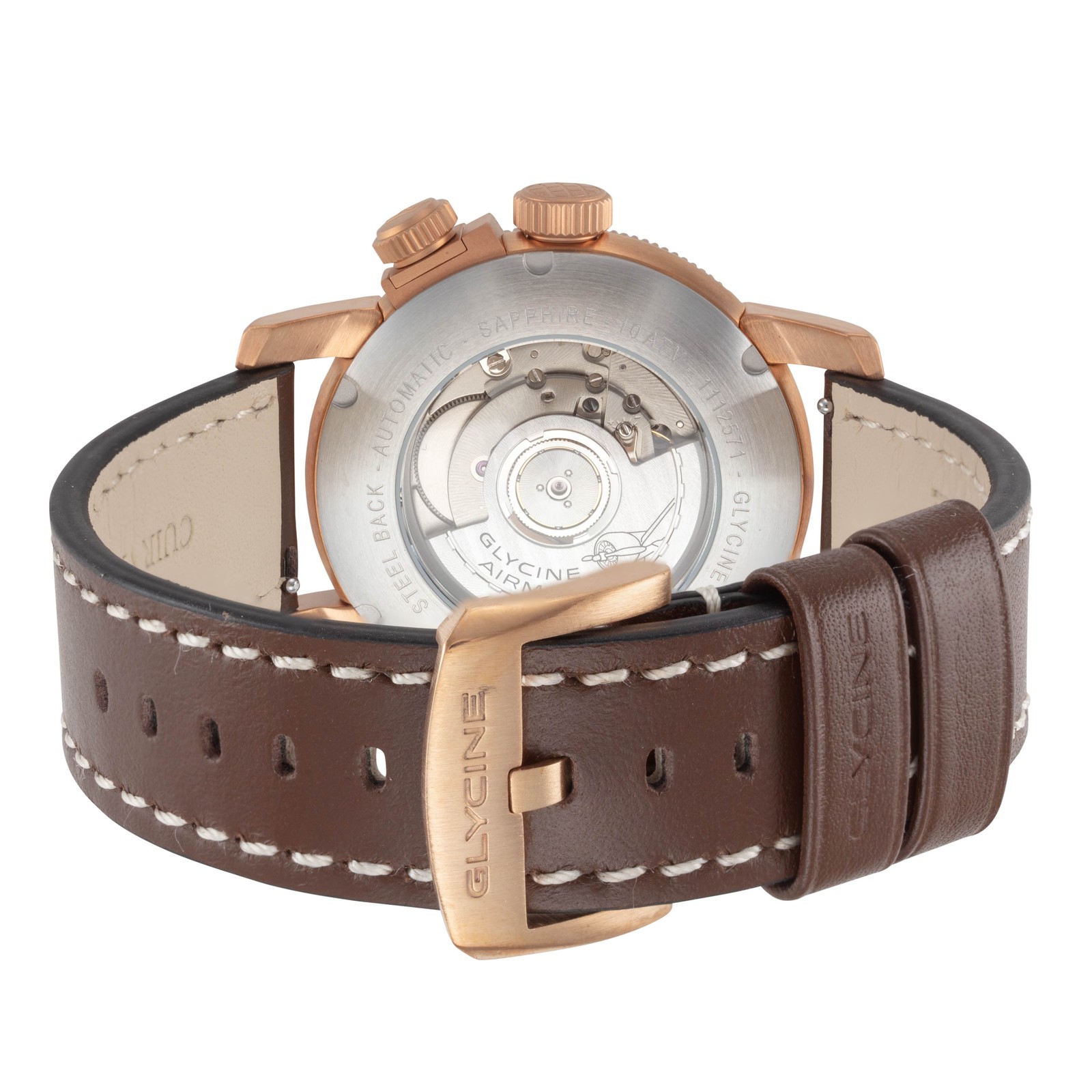 Glycine Men’s Airman Contemporary Bronze GMT 44mm Automatic Watch GL0549