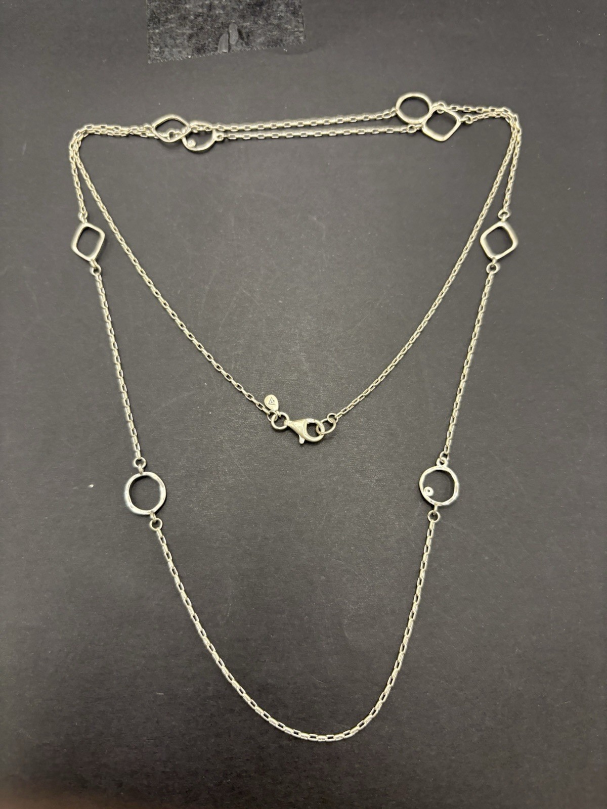 Silpada 34″ Sterling Silver Station Necklace 925 7 Grams G7