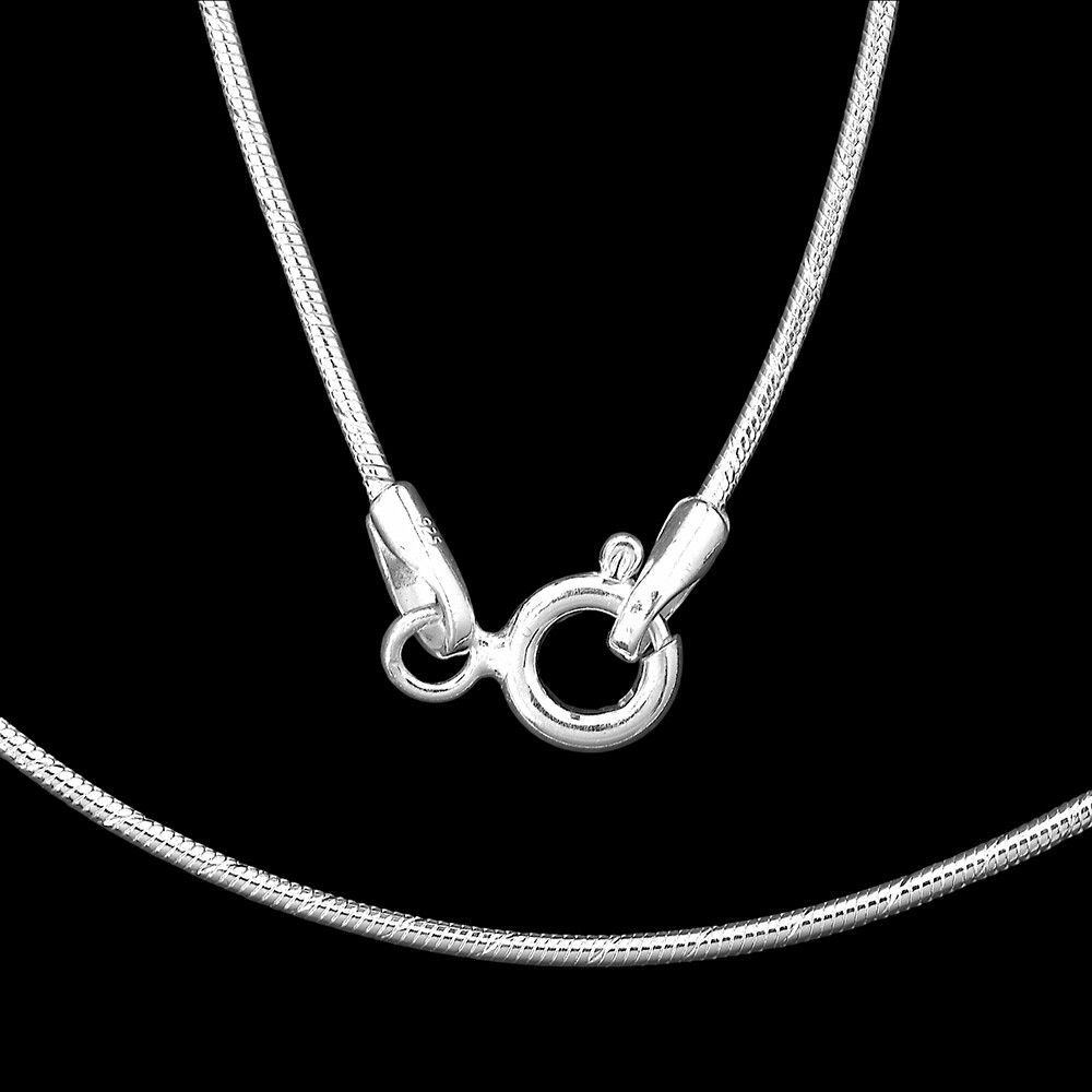 18″ 925 Sterling Silver Snake Chain Necklace for Men & Women Sleek Shine DGC1024