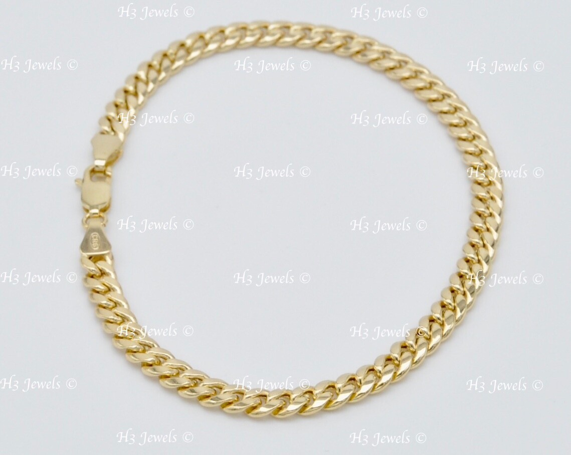 Real 14k Yellow gold Hollow ultralight curb link bracelet 6.50 grams 8 inches