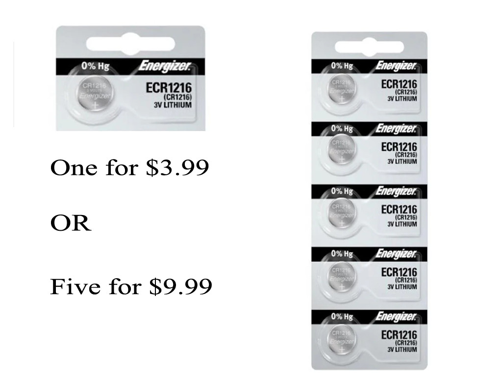 Energizer ECR1216 Cell Watch Batteries New Sealed