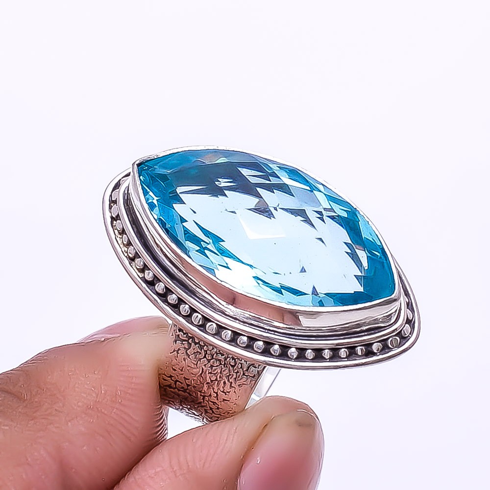 London Blue Topaz 925 Sterling Silver Ring S.9 R26117584, Christmas Gift