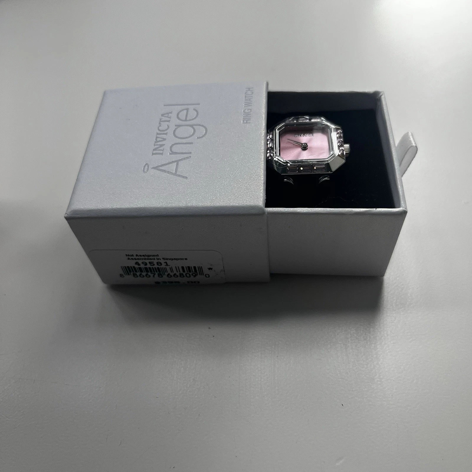 NEW Invicta Mini Angel Women’s Ring Watch 21.5mm Pink & Silver (49581) + Gift