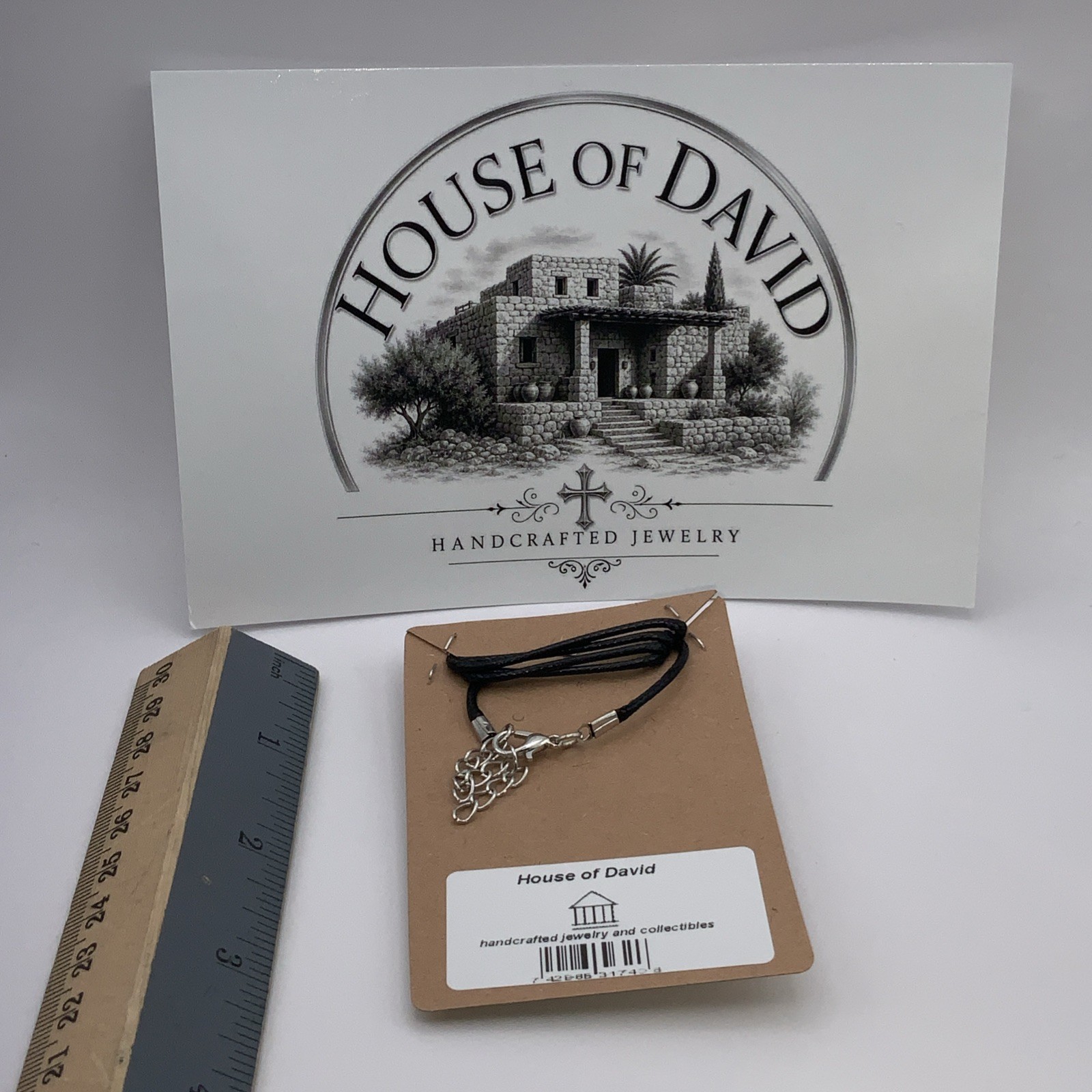 House Of David Handmade Cross Necklace Floating 3D Pearls