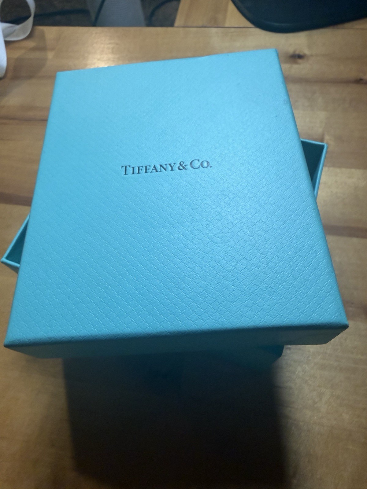 Tiffany & Co. Blue Square Lidded Gift Box for Jewelry Paper/Cardboard