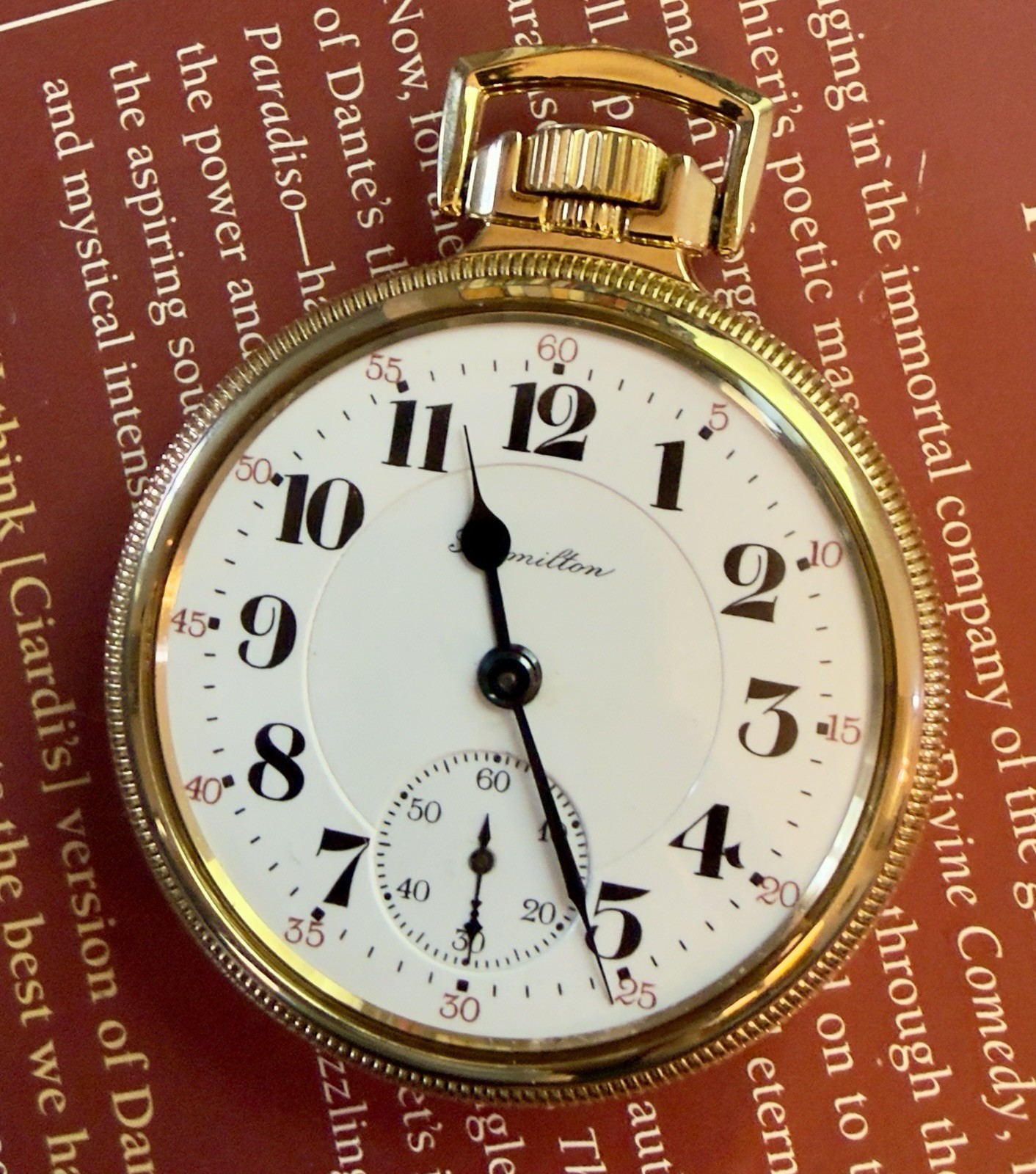 1952 Hamilton 992B, M5, 21j, 16s, 6 Adj, Railroad Watch in Dual View CWCCo. Case