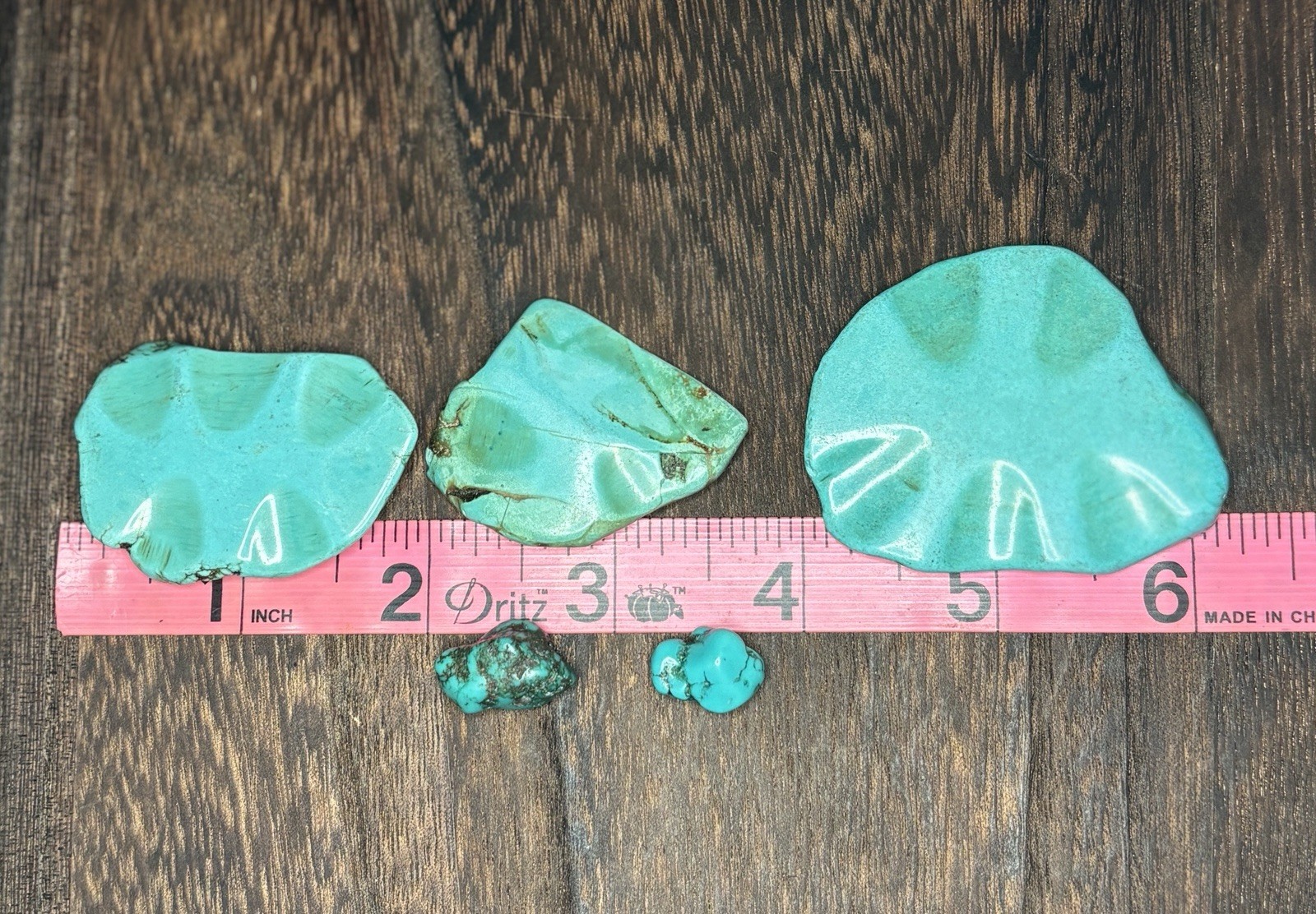 Kingman Turquoise Side-Drilled Focal Stabilized Slabs 54 Grams