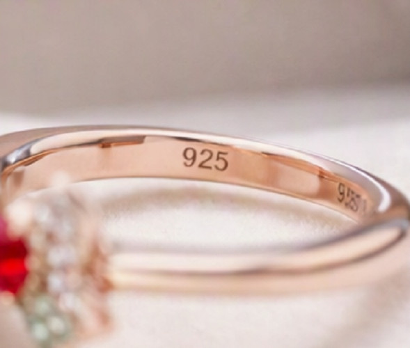 2ct Round Cut Simulated Red Ruby/CZ Butterfly Cocktail Ring 14k Rose Gold Plated