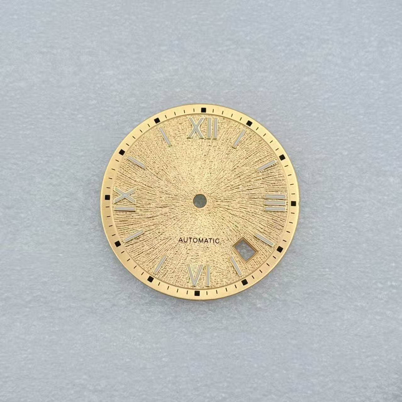 31.8mm Black Purple Watch Dial No Lume Fit NH35/36 Movements Watch Accessories