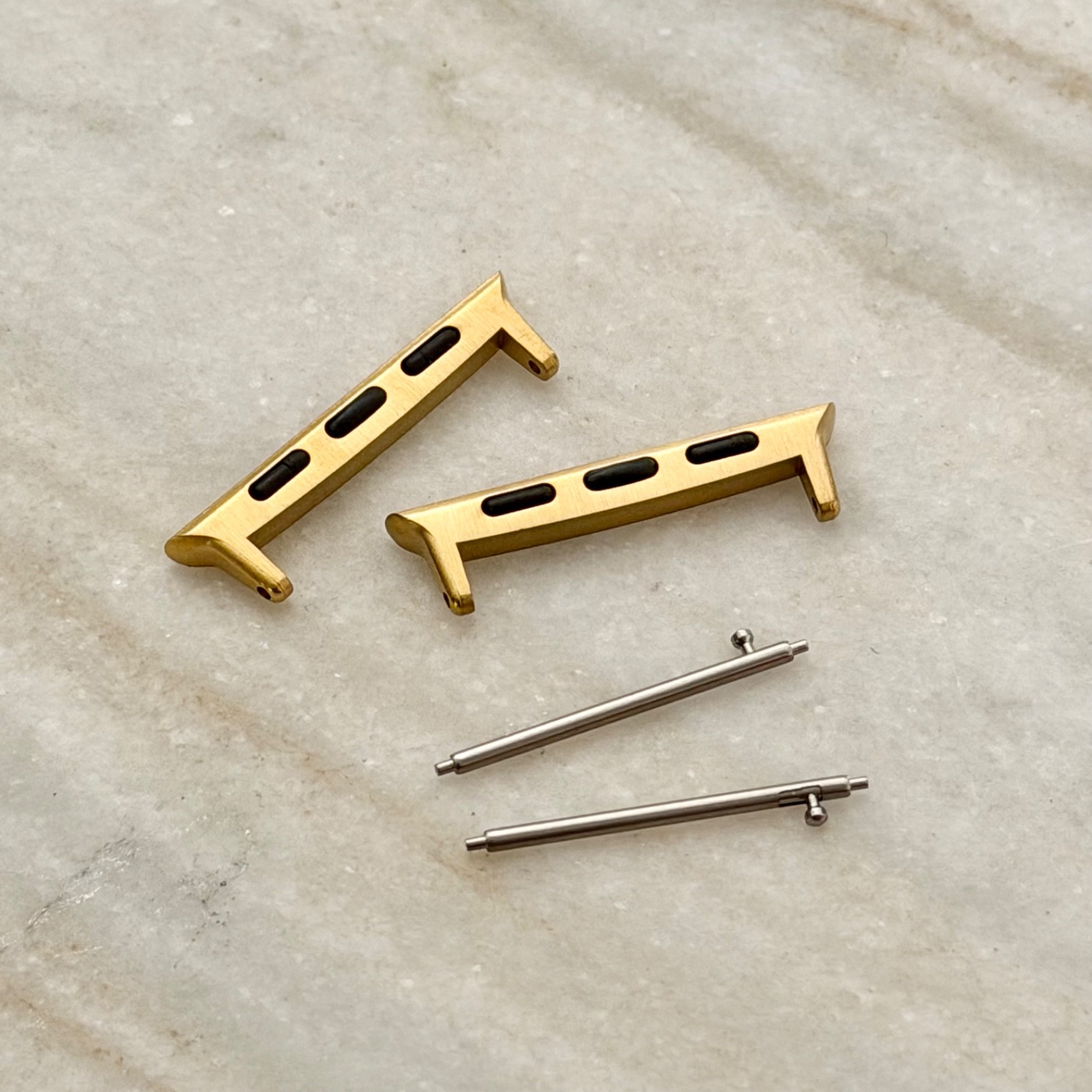 Apple Watch Band Connectors, 24mm Strap Adapters, Stainless Steel, Gold, Silver