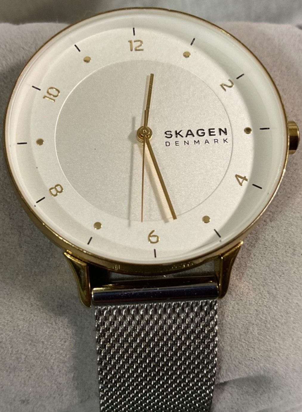 SKAGEN DENMARK WOMEN RIIS 3-HAND WATCH SKW2912 SS MILANESE MESH NEW BATTERY