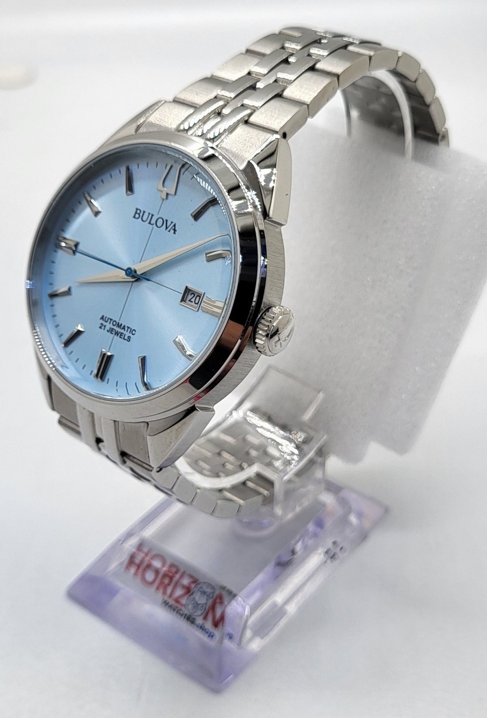 Bulova – Sutton, Blue Dial Stainless Automatic Men’s Watch 96B423