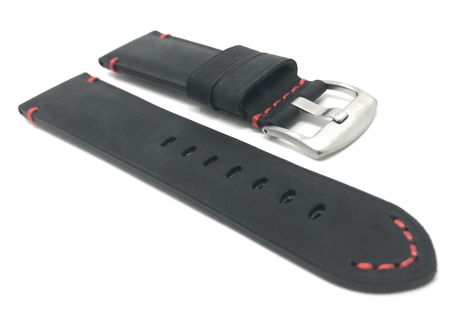24mm Leather Watch Band Strap for Armand Nicolet JH9, Melrose SH5, S05-3