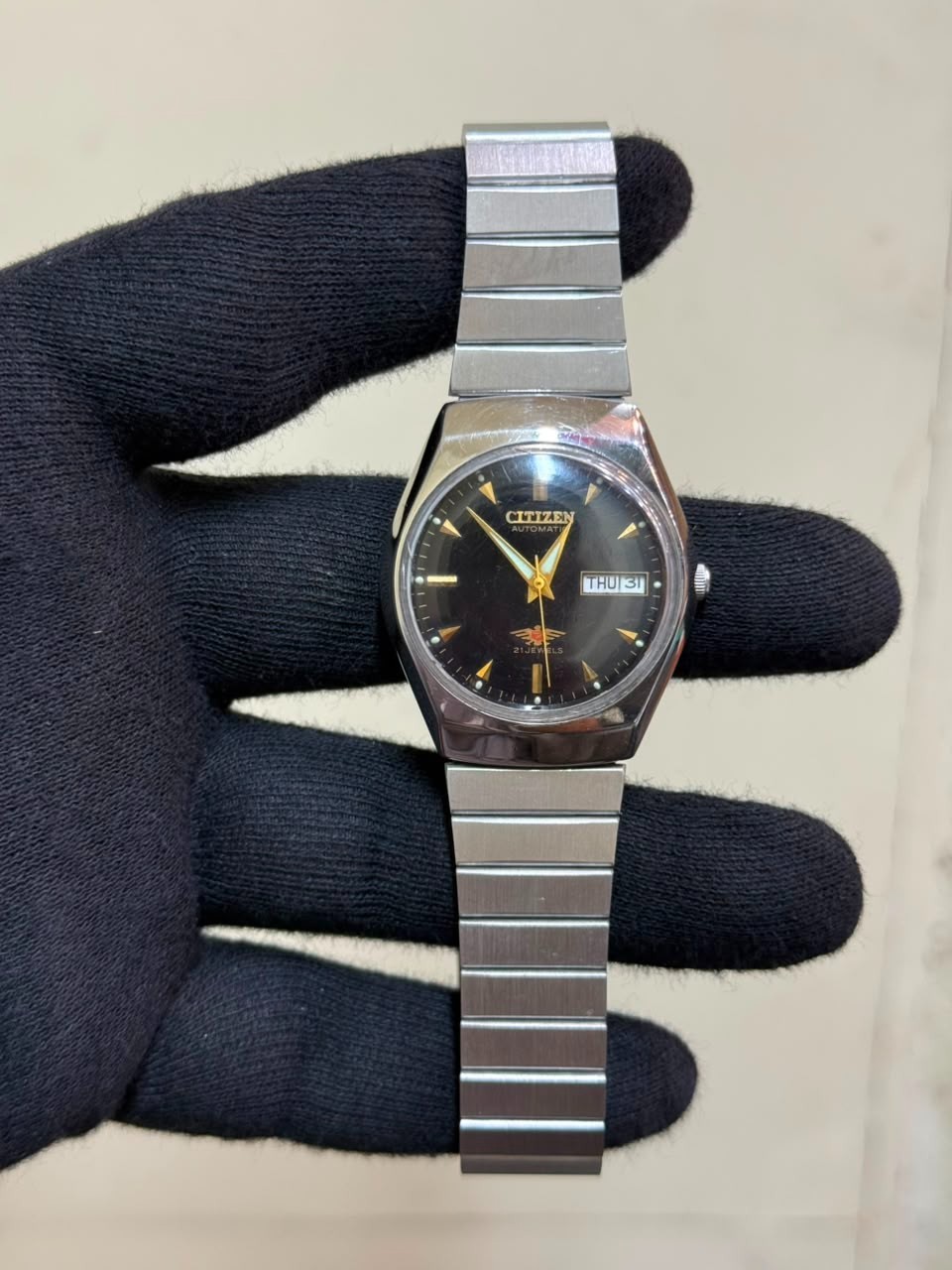VINTAGE CITIZEN 8200-816053 A MENS AUTOMATIC STAINLESS STEEL WATCH