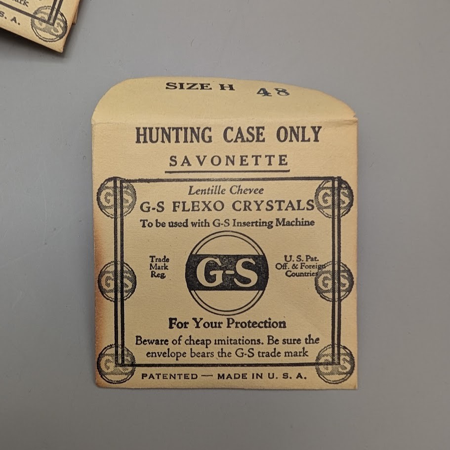GS Flexo Hunting Case Pocket Watch Crystal Savonette 25.4-45.7mm