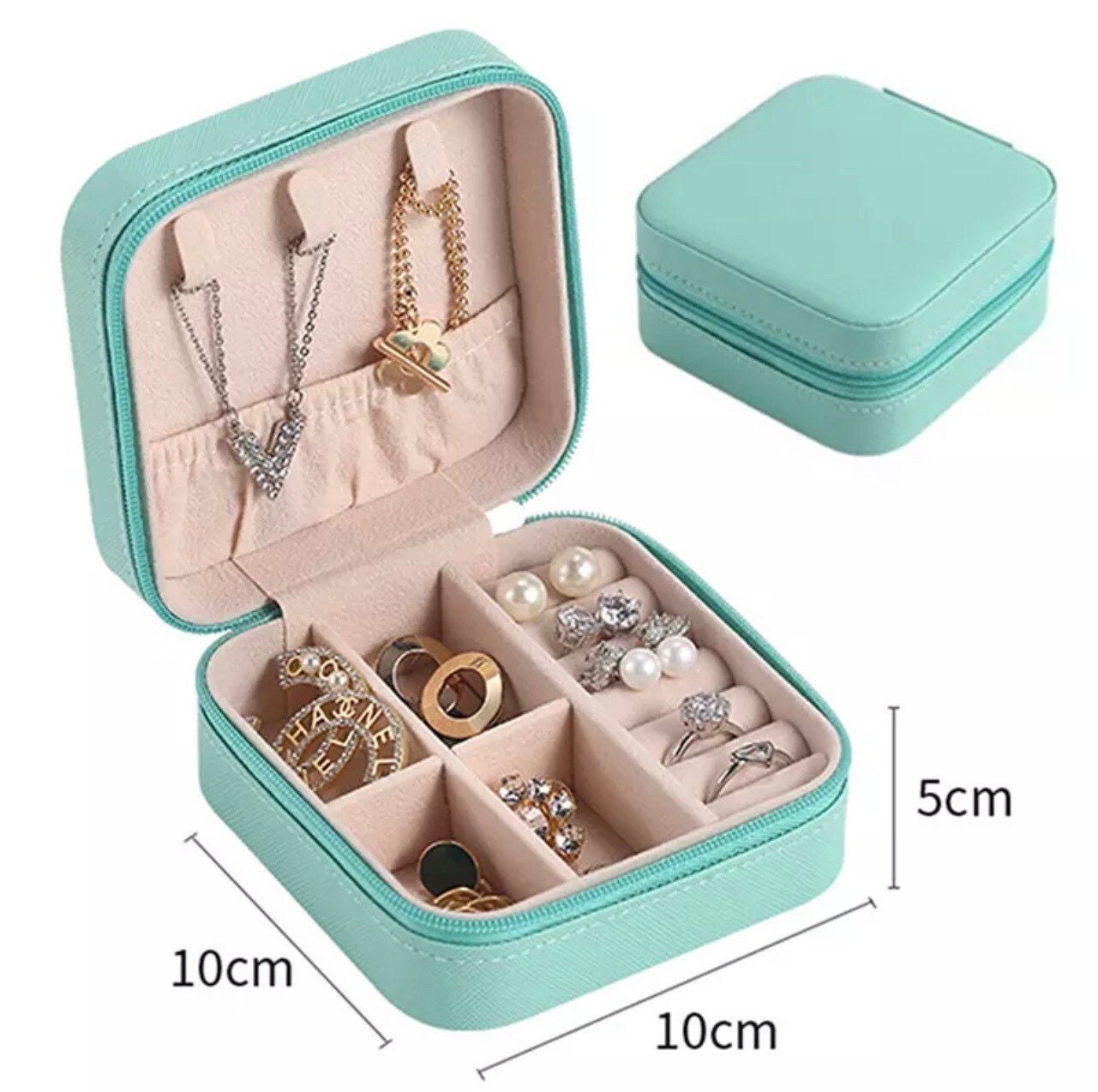 Travel Jewelry Case – Stocking Stuffers for Teen Girls Small – HOT PINK