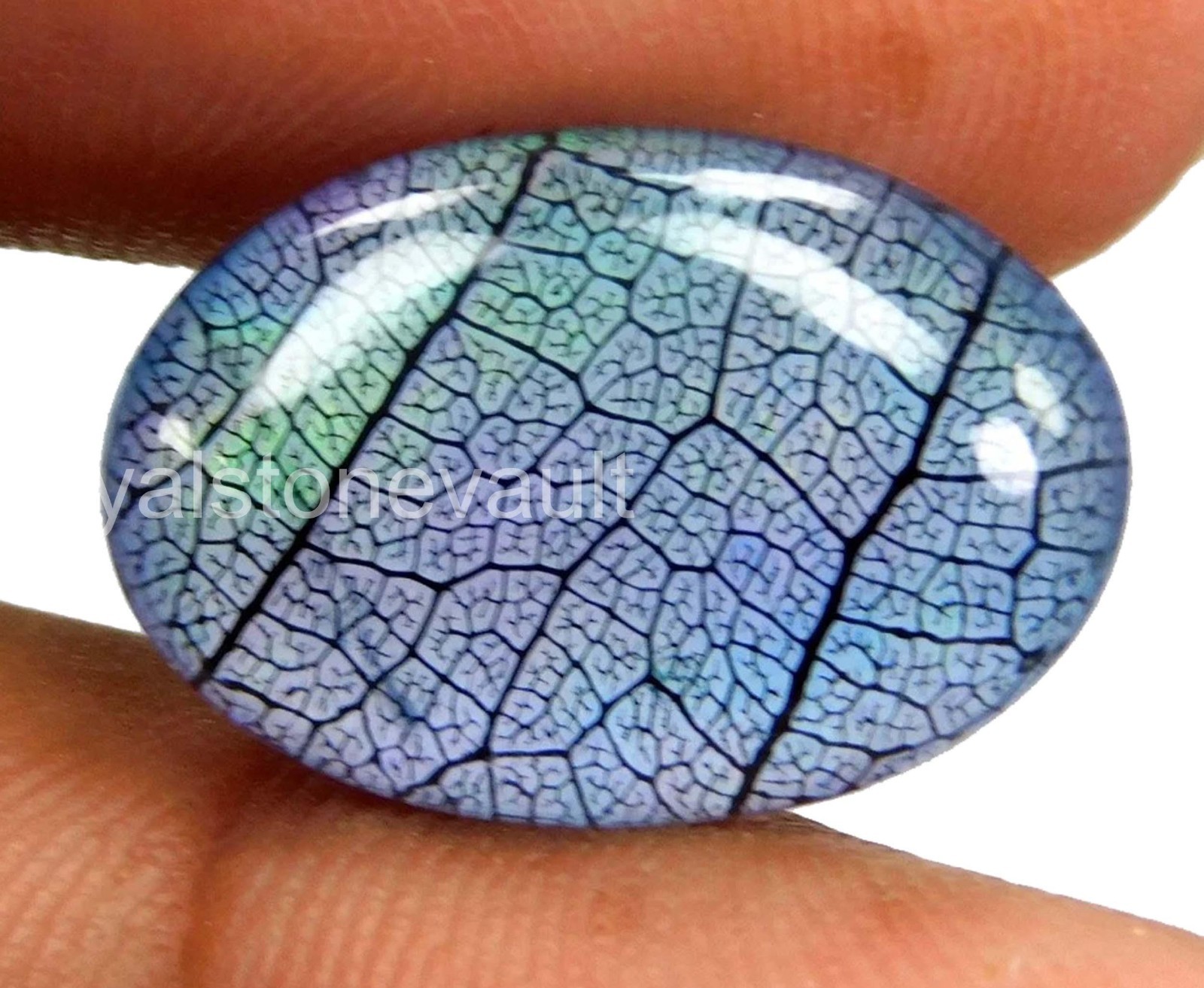 Natural Aurora Blue Fire Opal Doublet 8.95 Ct Certified Rainbow Color GemS D25