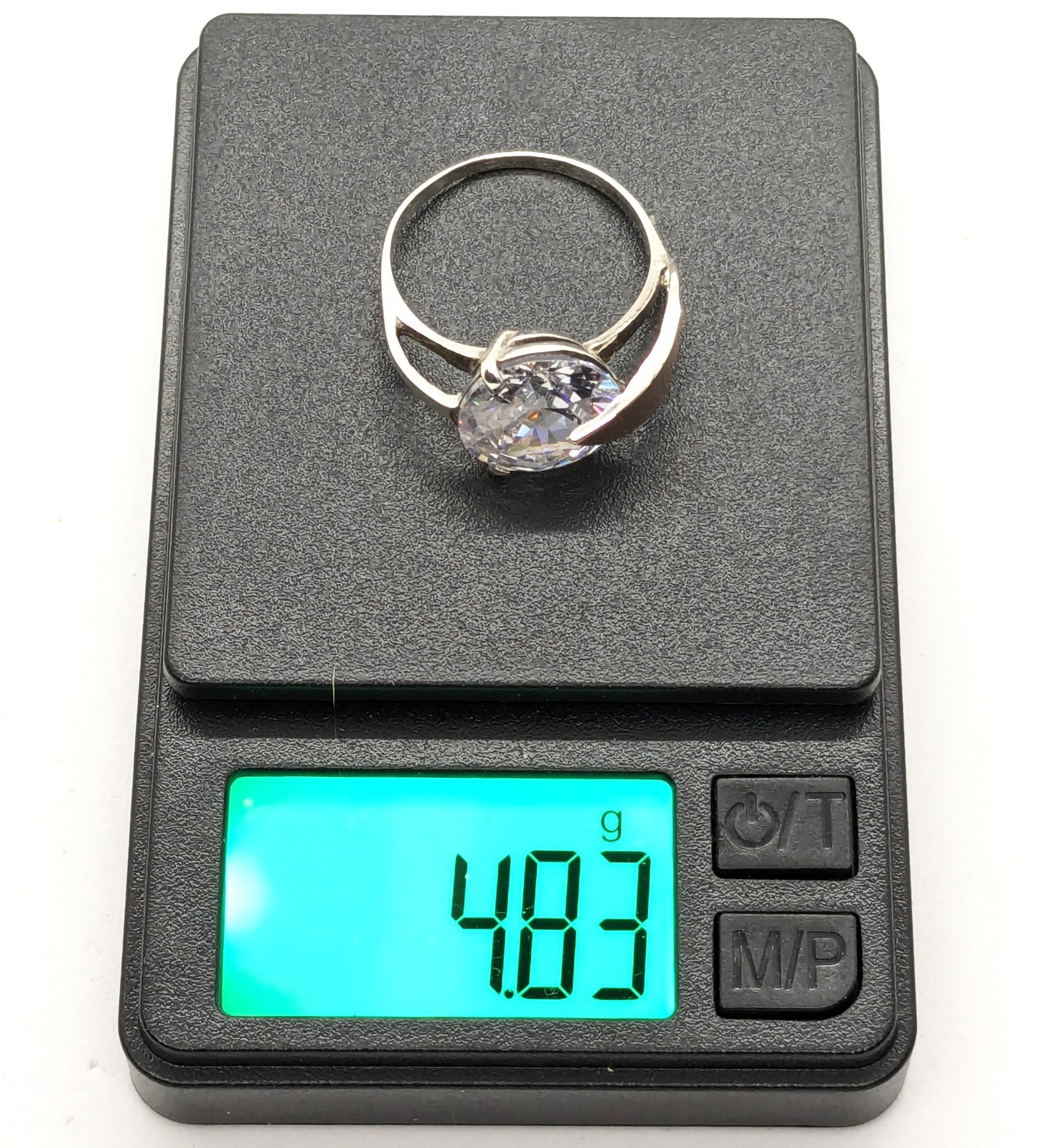 Vintage Luxury RING Silver 925 with Gold Inlay 375 and Stone -size: 10US | #76