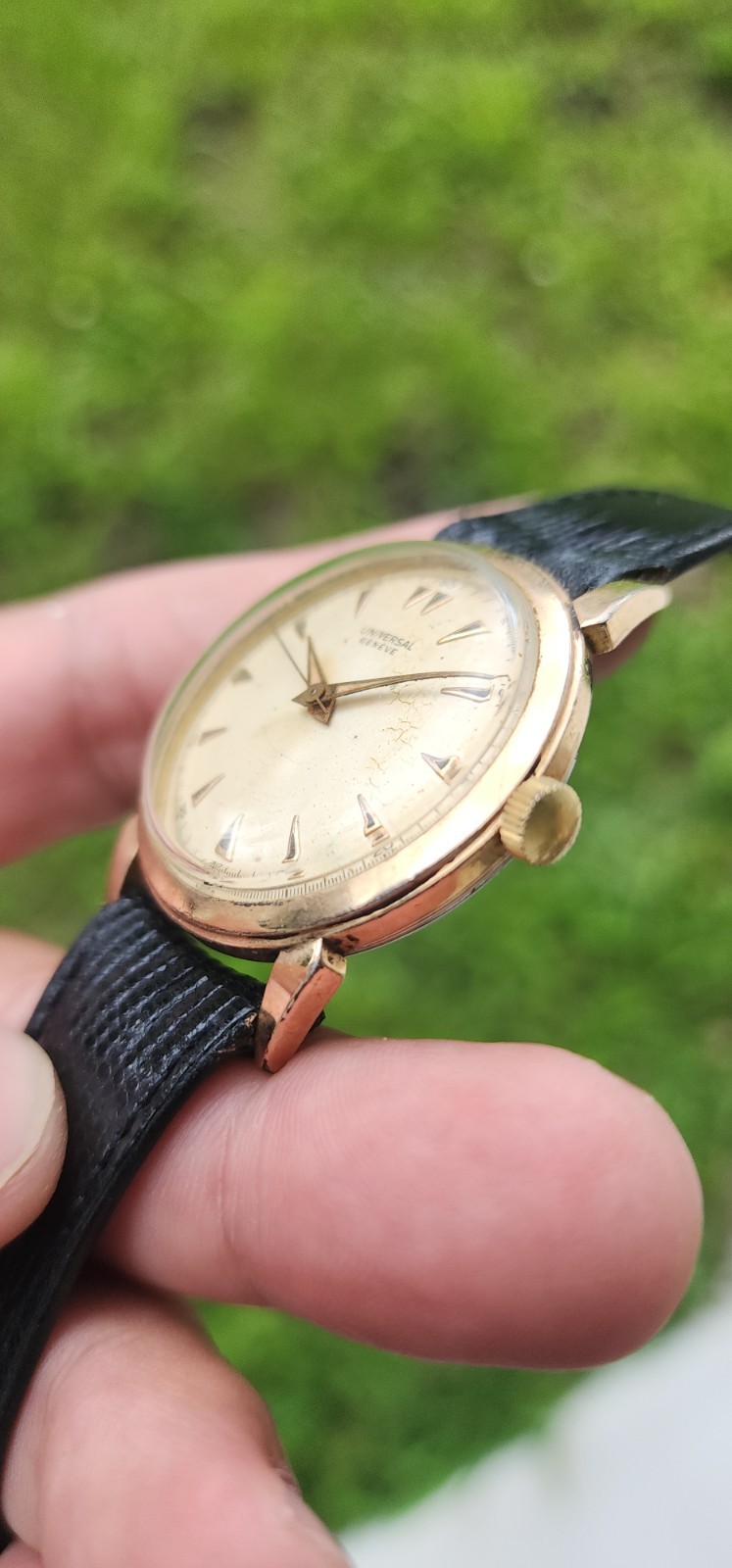 VINTAGE 1950’S UNIVERSAL GENEVE MANUAL CAL 332 Gold Filled MEN’S WATCH
