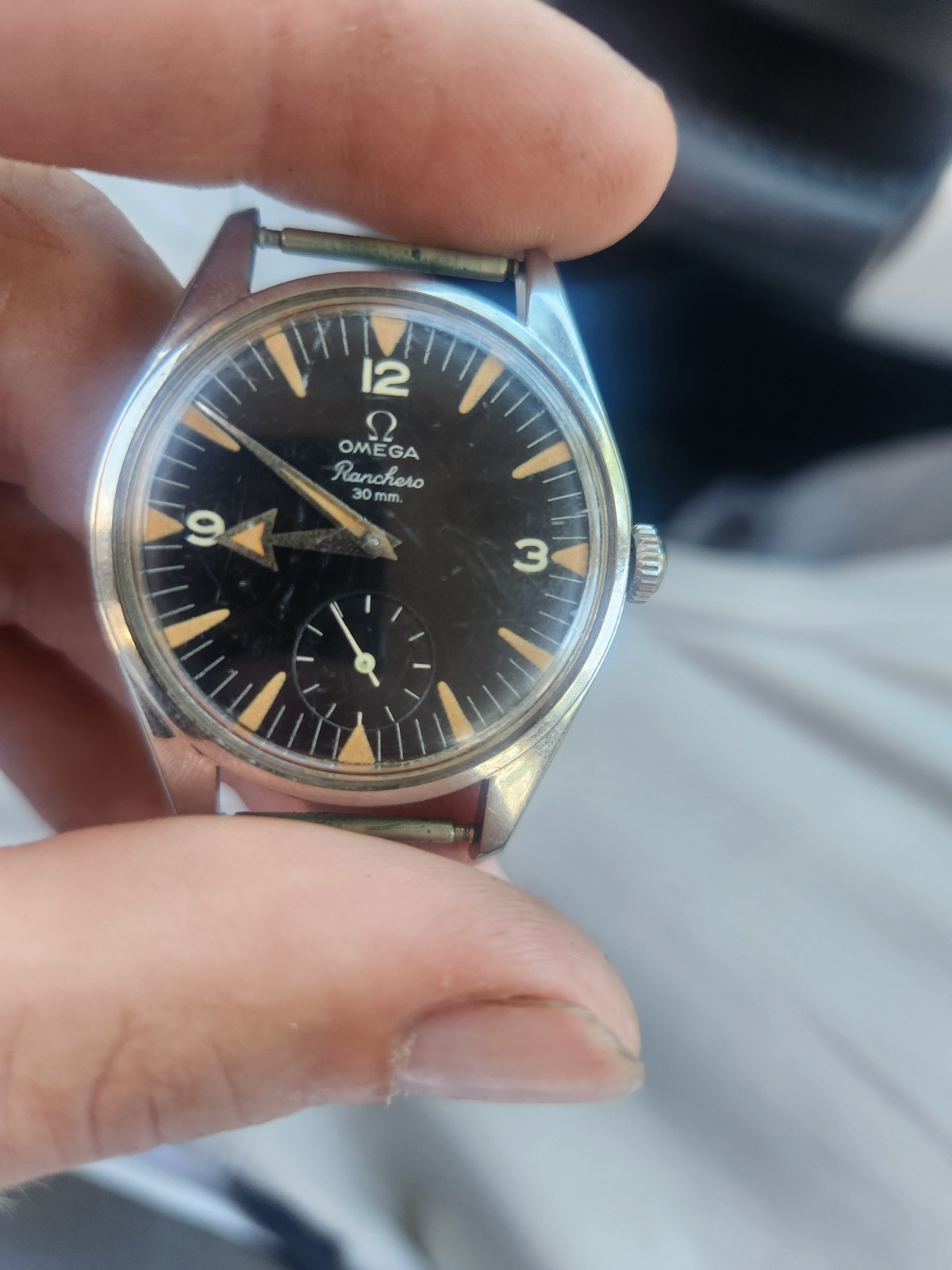 1958 Omega Ranchero Mens Wristwatch Ref 2990-1Cal 267 RUNS GREAT 36MM