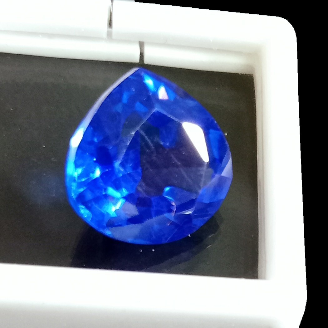 Natural Cornflower Blue Sapphire Certified Ceylon 10.70 Ct Pear Loose Gemstone