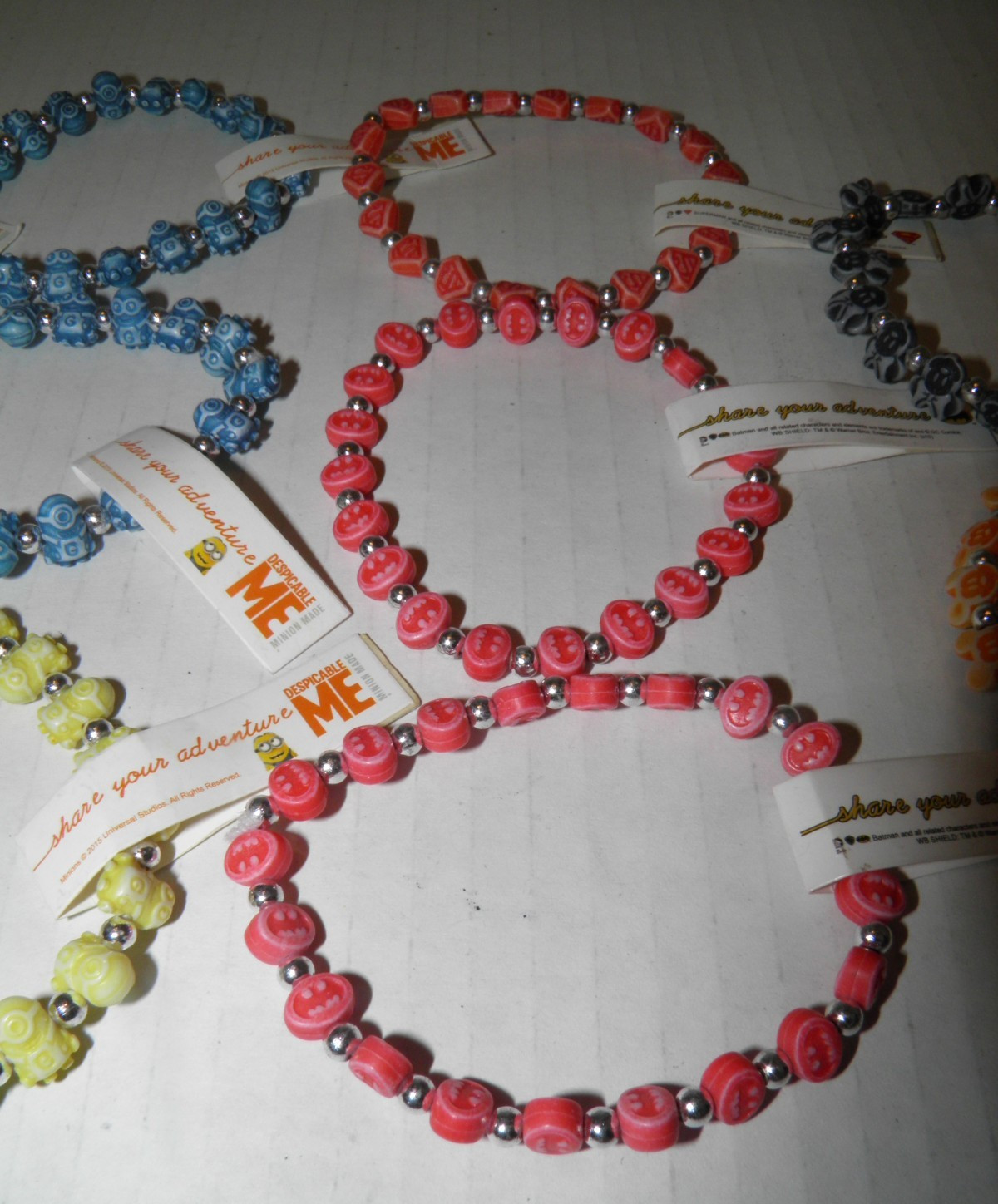 Trrtlz Bracelet Lot of 11 Despicable Me Batman Superman Minnie Mouse NWT