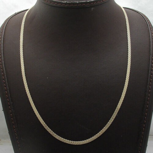 14k Yellow Gold 4.7mm Bismark Braided Link Chain Necklace 18″