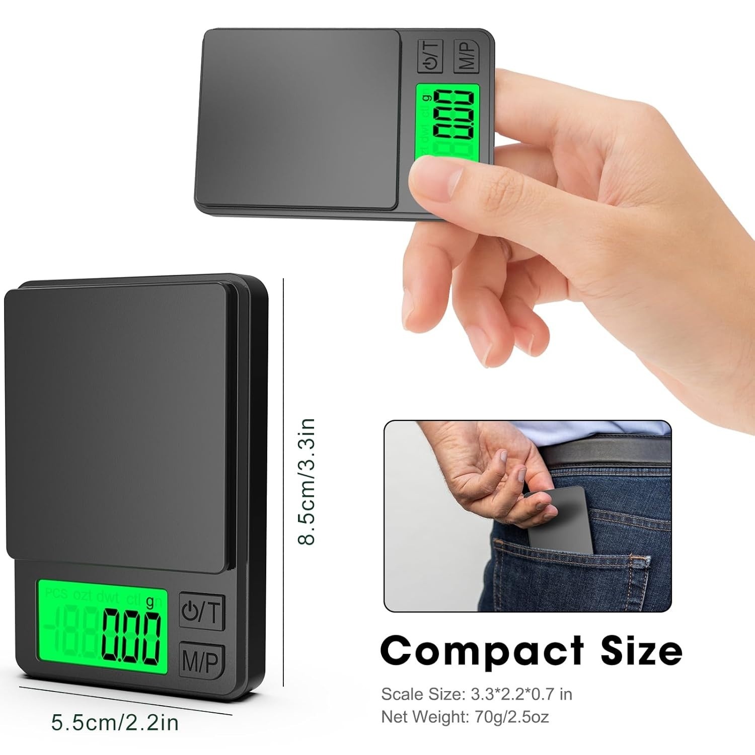 Pocket Scale 1000g x 0.01g Precision Gram Scale, Small Digital Scale Grams Ounce