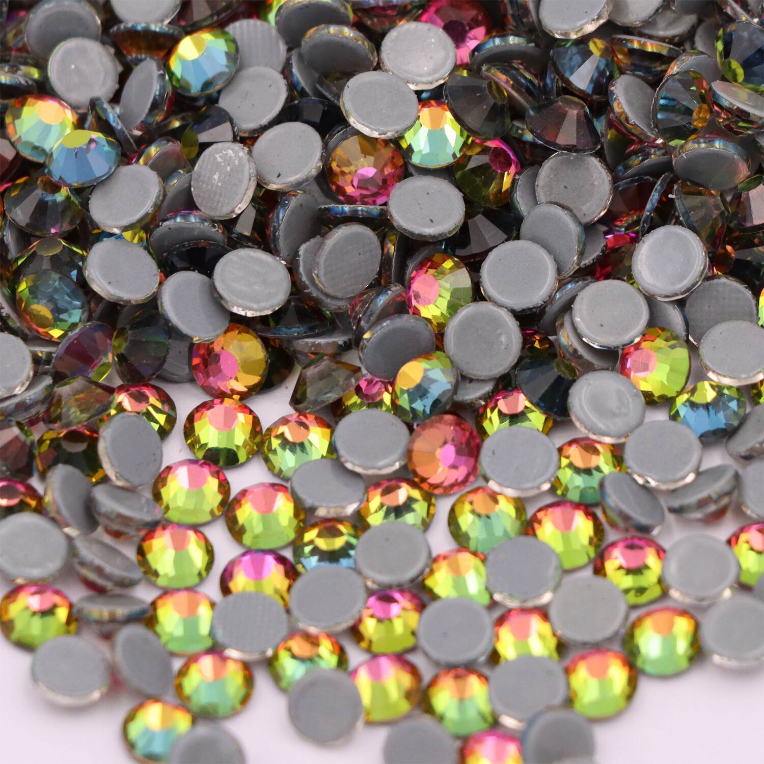 Crystal AB Hot Fix Rhinestone Glitter Strass Iron On Stones For Fabric Garment
