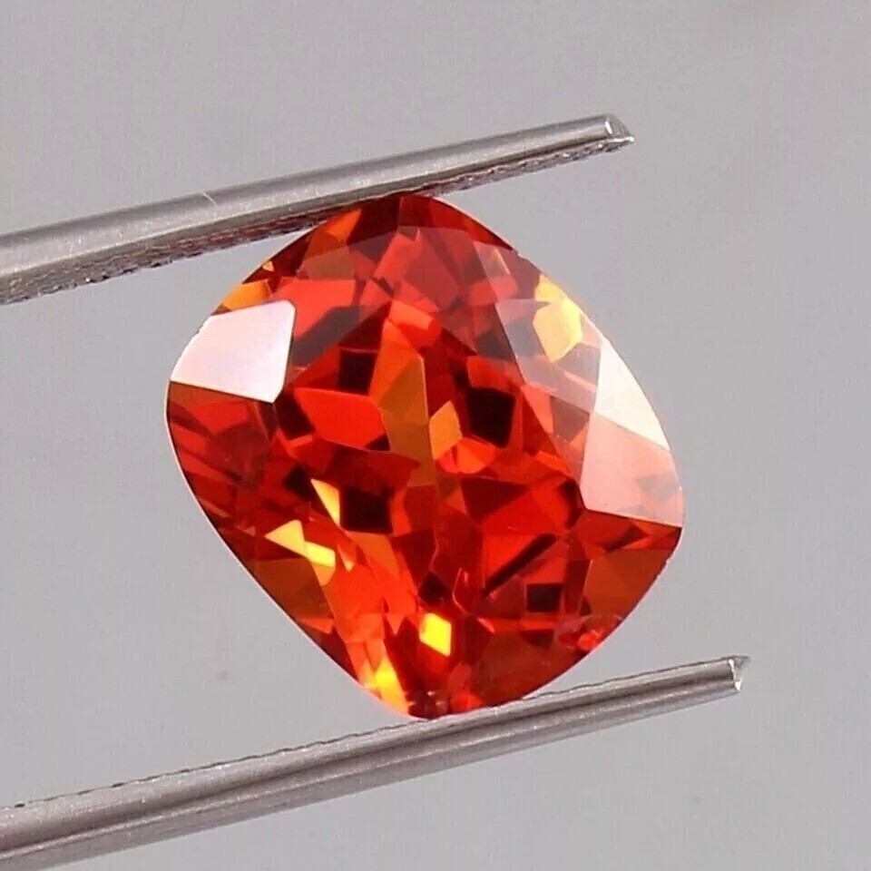 Padparadscha Sapphire Natural 10-12 Ct Ceylon Loose Cushion Certified Gemstone