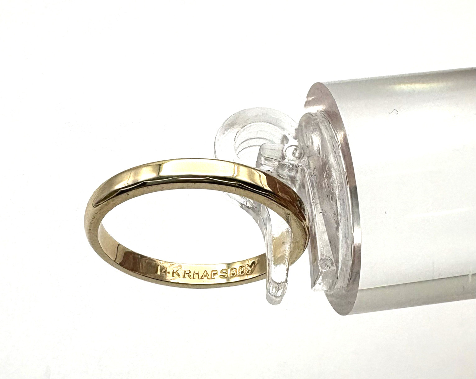 estate 14k yellow gold 2.1mm wedding band 1.9g sz5.25 $1000 #313