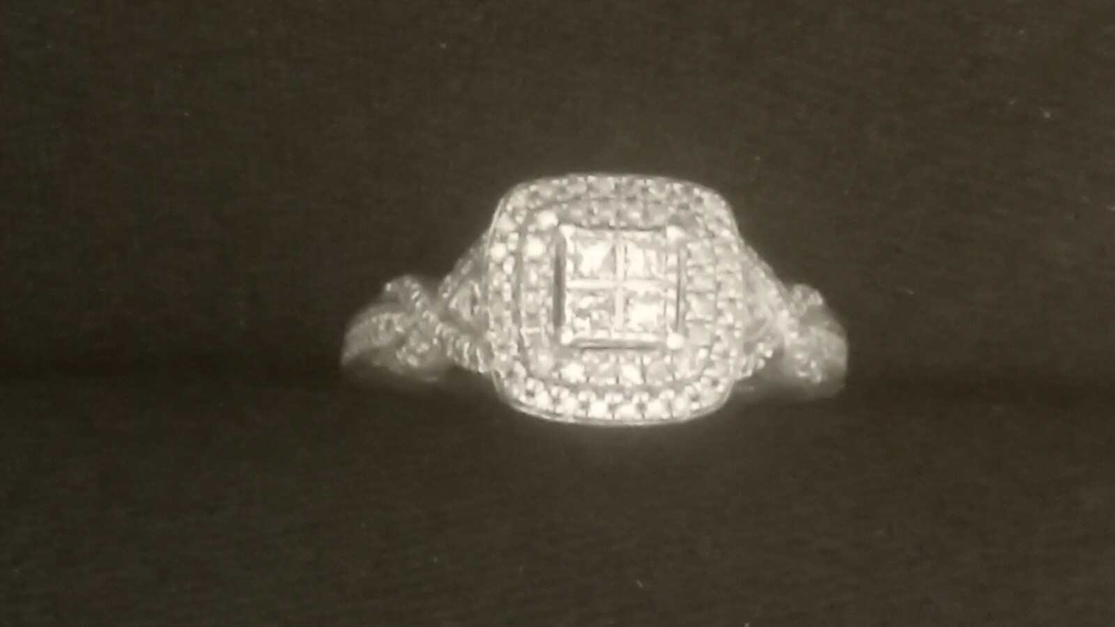 Diamond Halo Setting Wedding Engagement Ri58ng – Makers Marked Ladies size 7