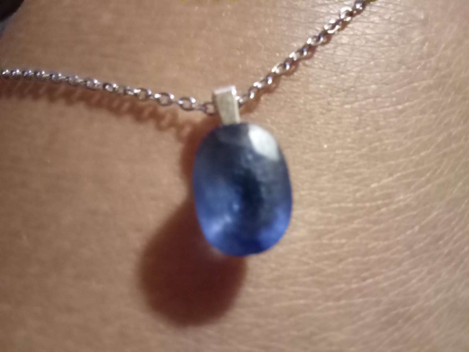 8ct. Blue Sapphire Necklace 20″