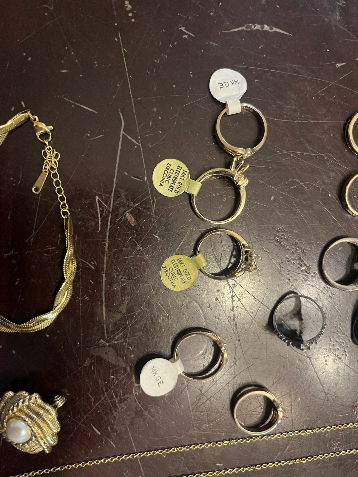 Miscellaneous Jewelry Lot, Rings Pendant Earrings Etc., Signed/stamped, Untested