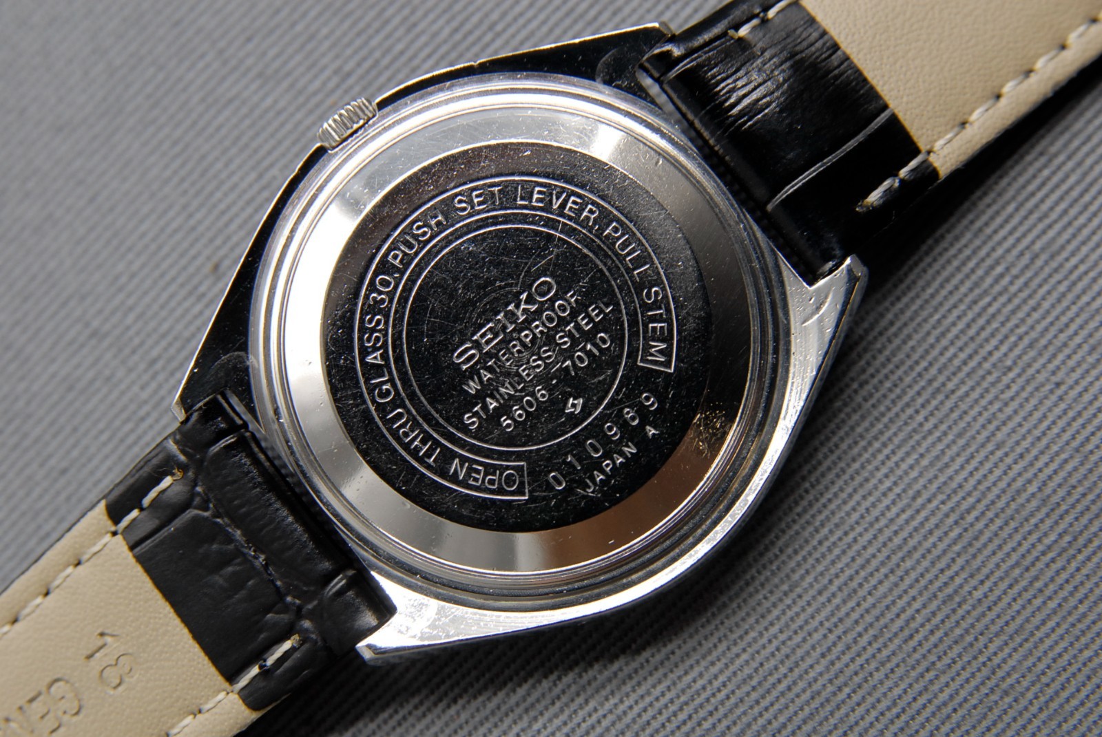 CLA’d [N MINT ] Vintage SEIKO Lord Matic 5606-7010 LM 37mm UKIYOE AT Men’s Watch