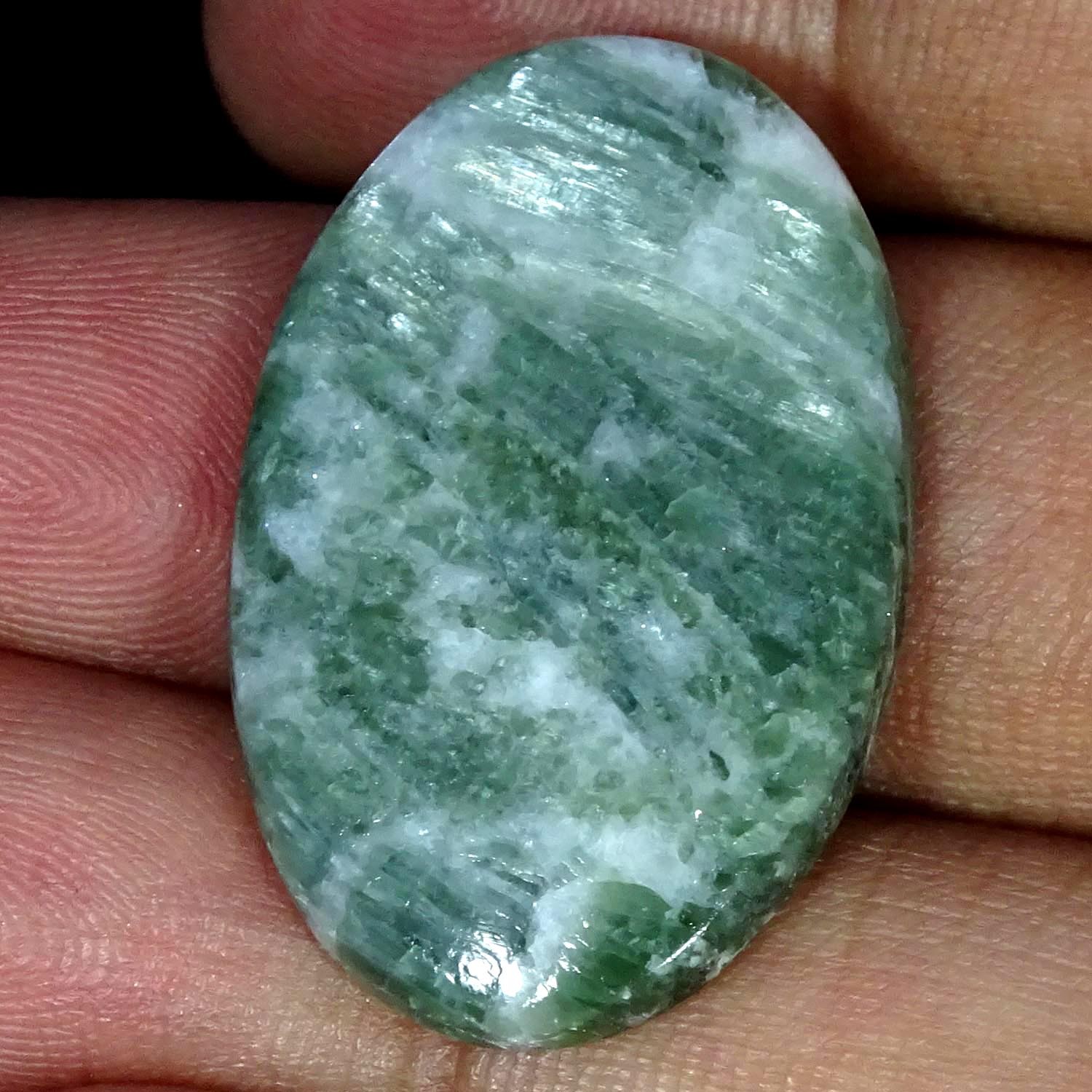 30.80Cts A+ Natural Tourmaline Quartz Oval Cabochon Gemstone 20X33X4MM