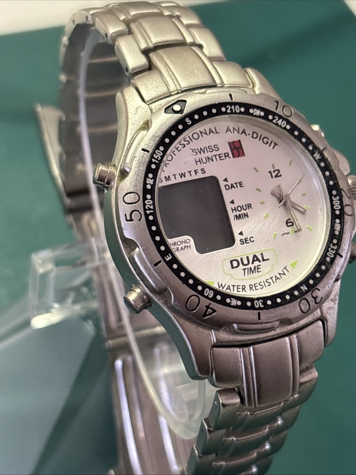 Dual Time Professional Ana-digit Swiss Hunter Parts Only