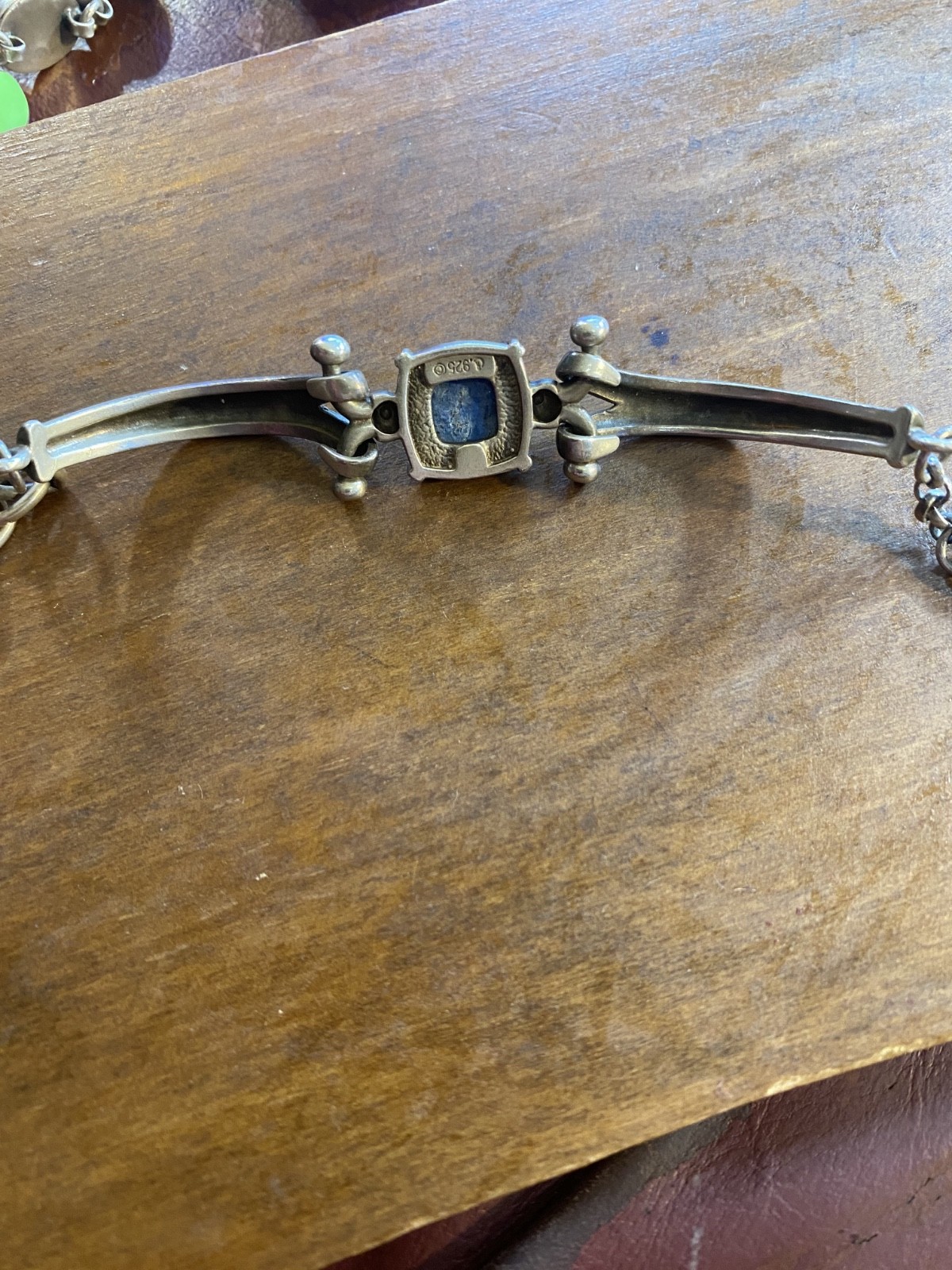 Denim Lapis Bracelet Fits 7”and Larger Wrist Wght29.8grams