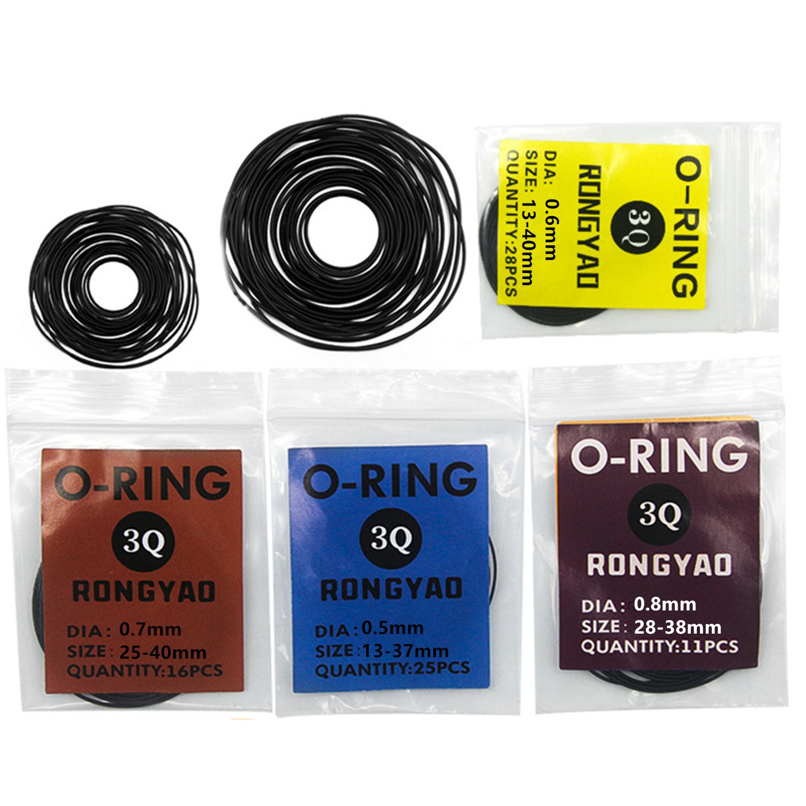0.5/0.6/0.7/0.8mm Watch O-Ring Waterproof Rubber Watch Back Cover Gaskets
