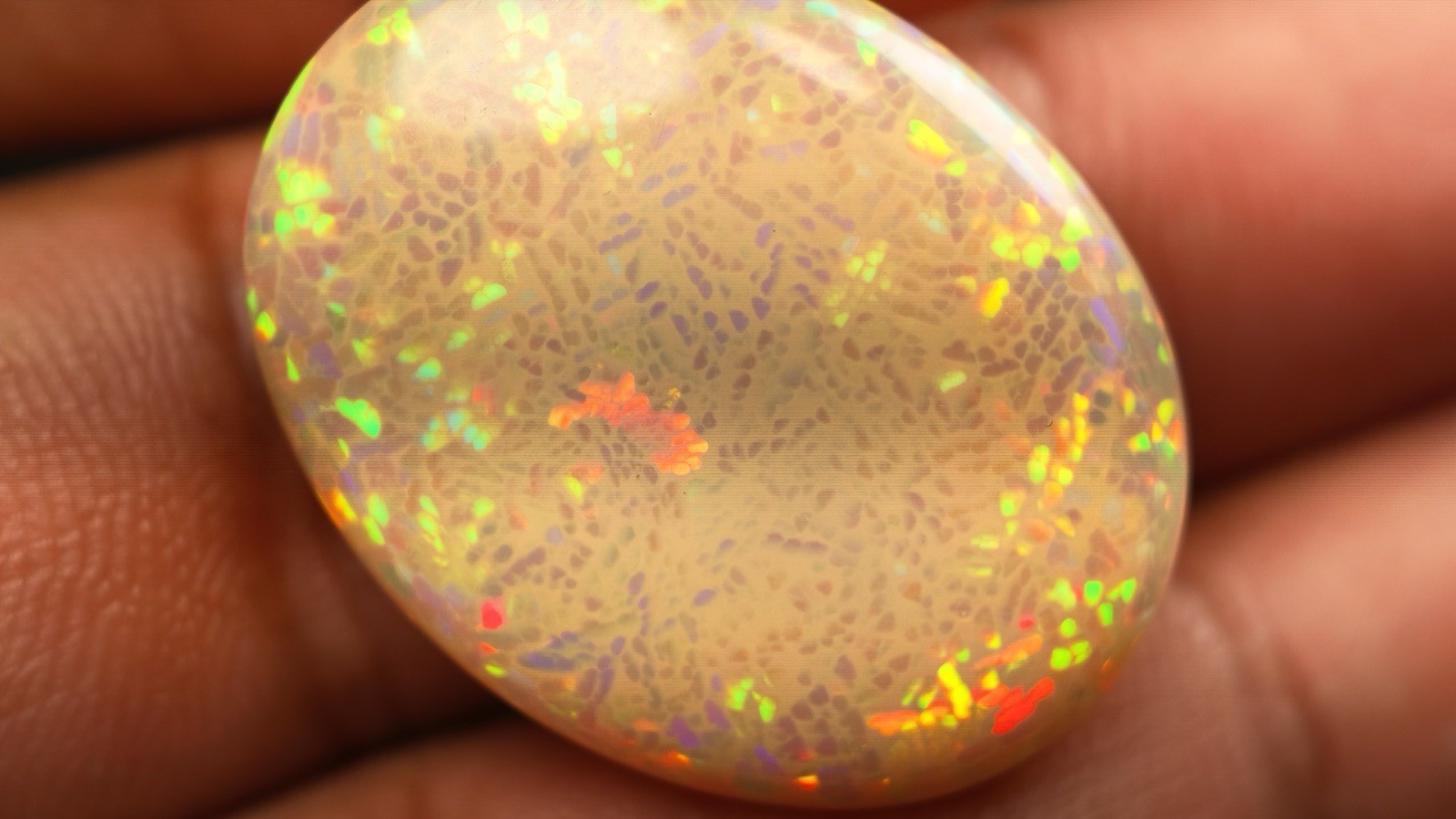 Natural Yellow Opal 28.39 Ct Oval Cabochon Loose Gemstone 29.42×23.08mm IGTL
