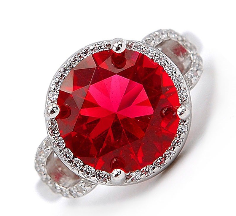 5CT Heat Treated Rubellite Tourmaline 925 Sterling Silver Ring Sz 6 MB1-1