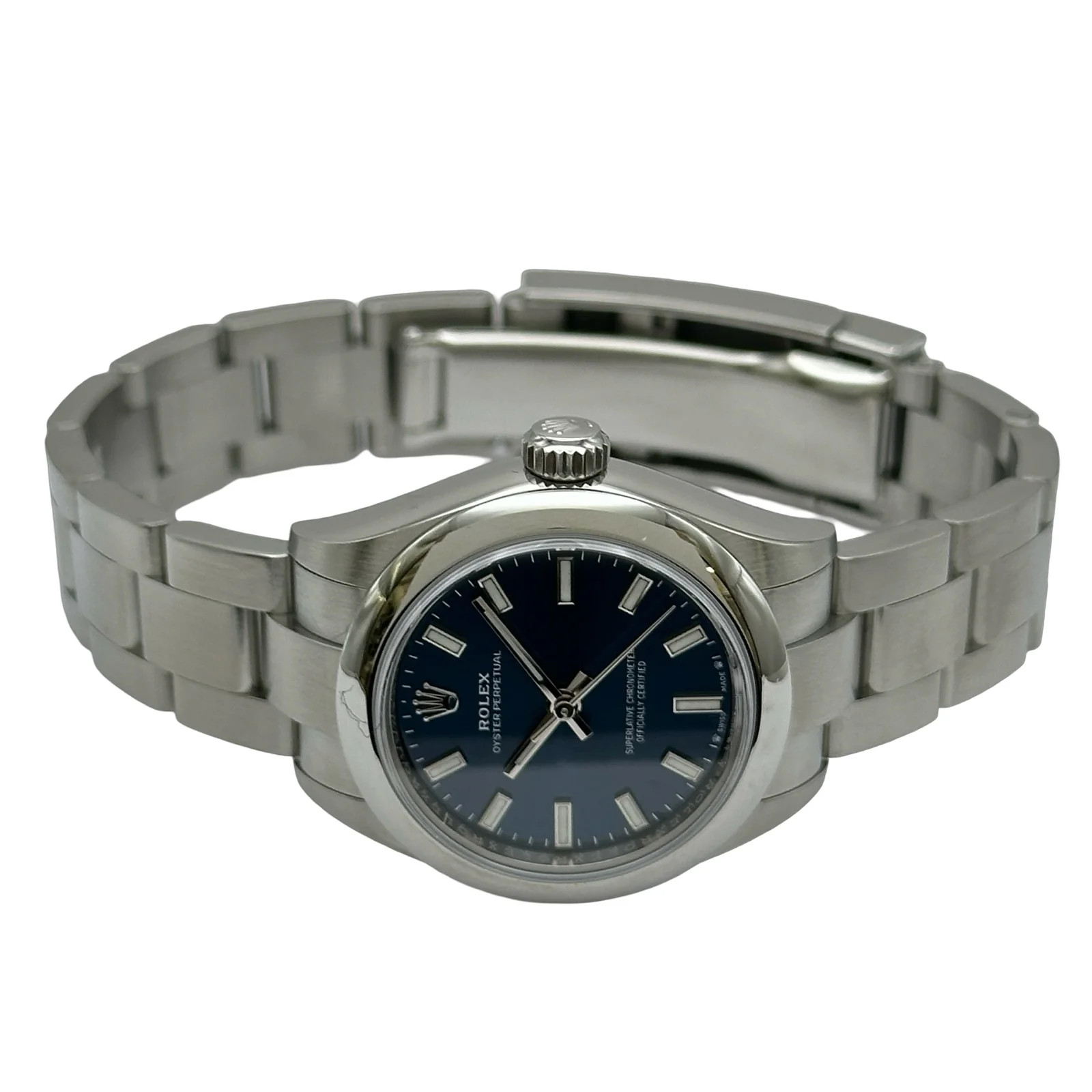 ROLEX 28 276200 28mm Stainless Steel Blue Dial Automatic Watch OKW2281