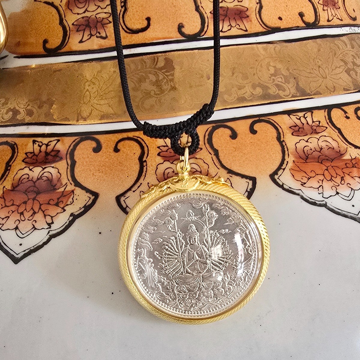Thai Energy Mercy Kwan Yin Pendant Necklace Thousand Arms Goddess Guanyin