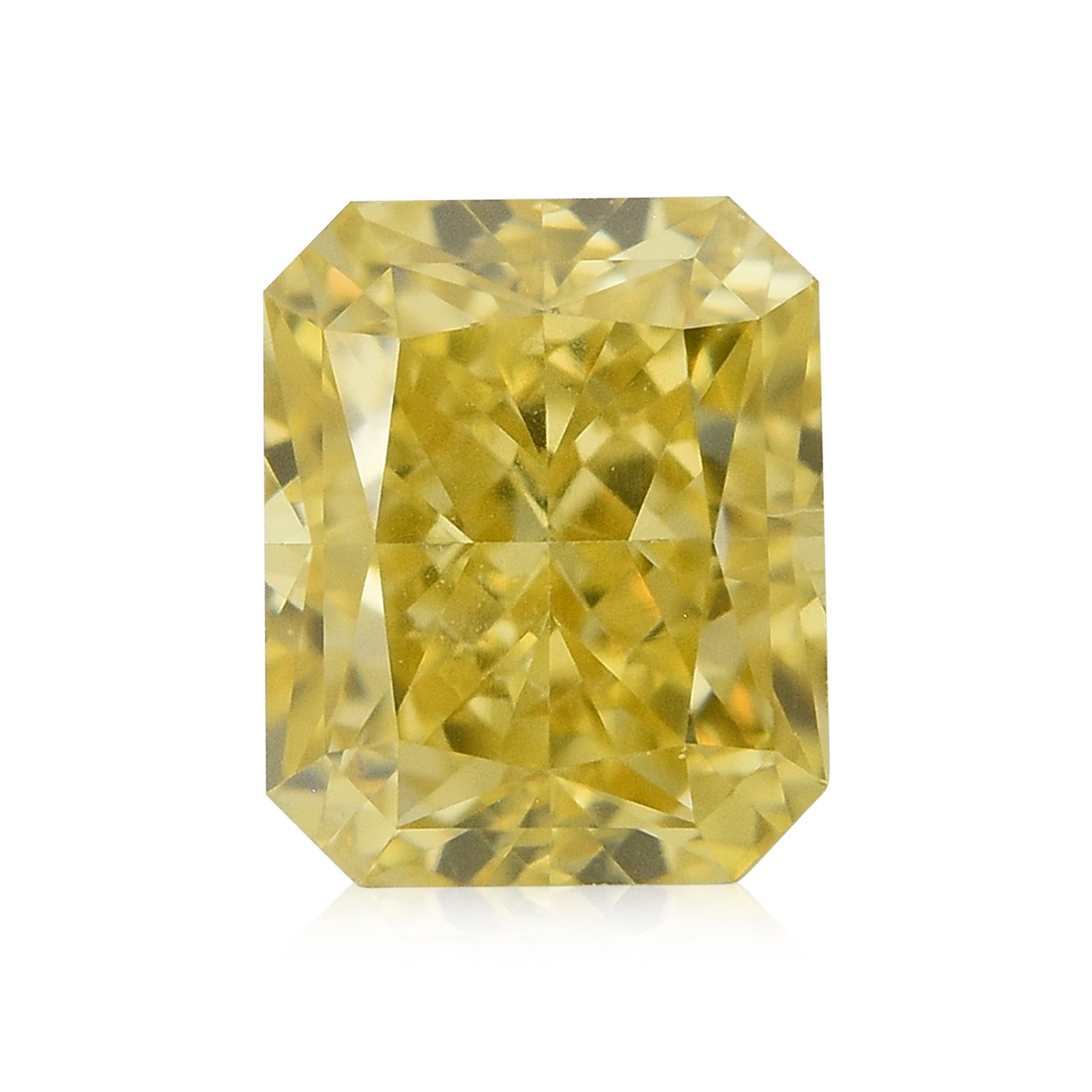 0.54 Ct Natural Radiant Diamond Fancy Deep Yellow VS2 Loose GIA Certified