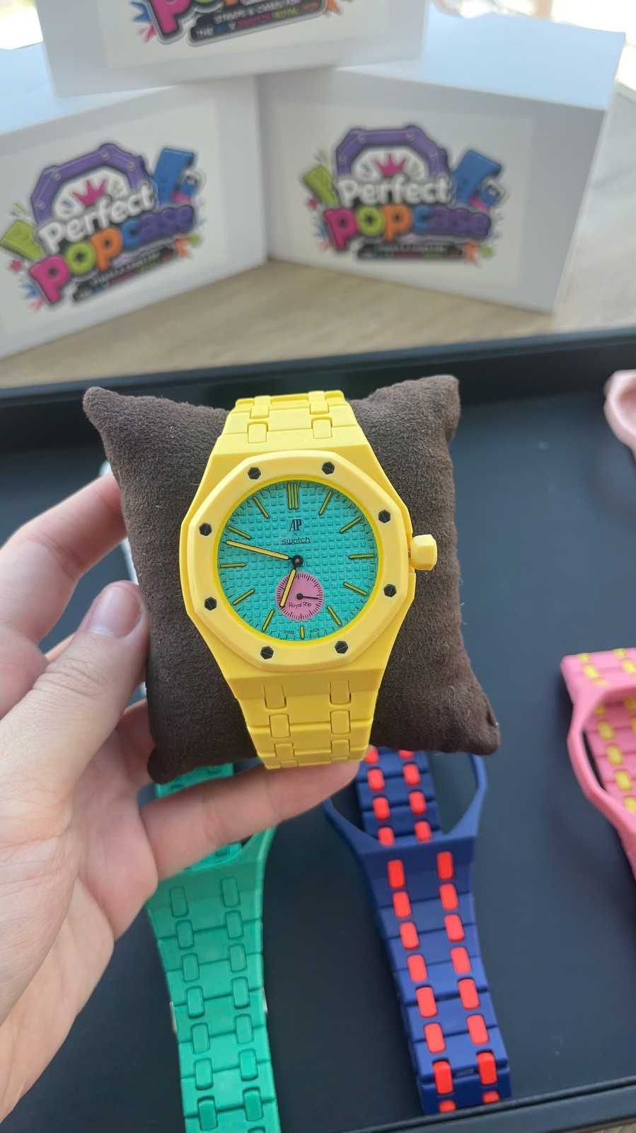 Luxury Custom Perfect Case/Band for AP X Swatch Royal Pop FULL CERAMIC SHIP NOW