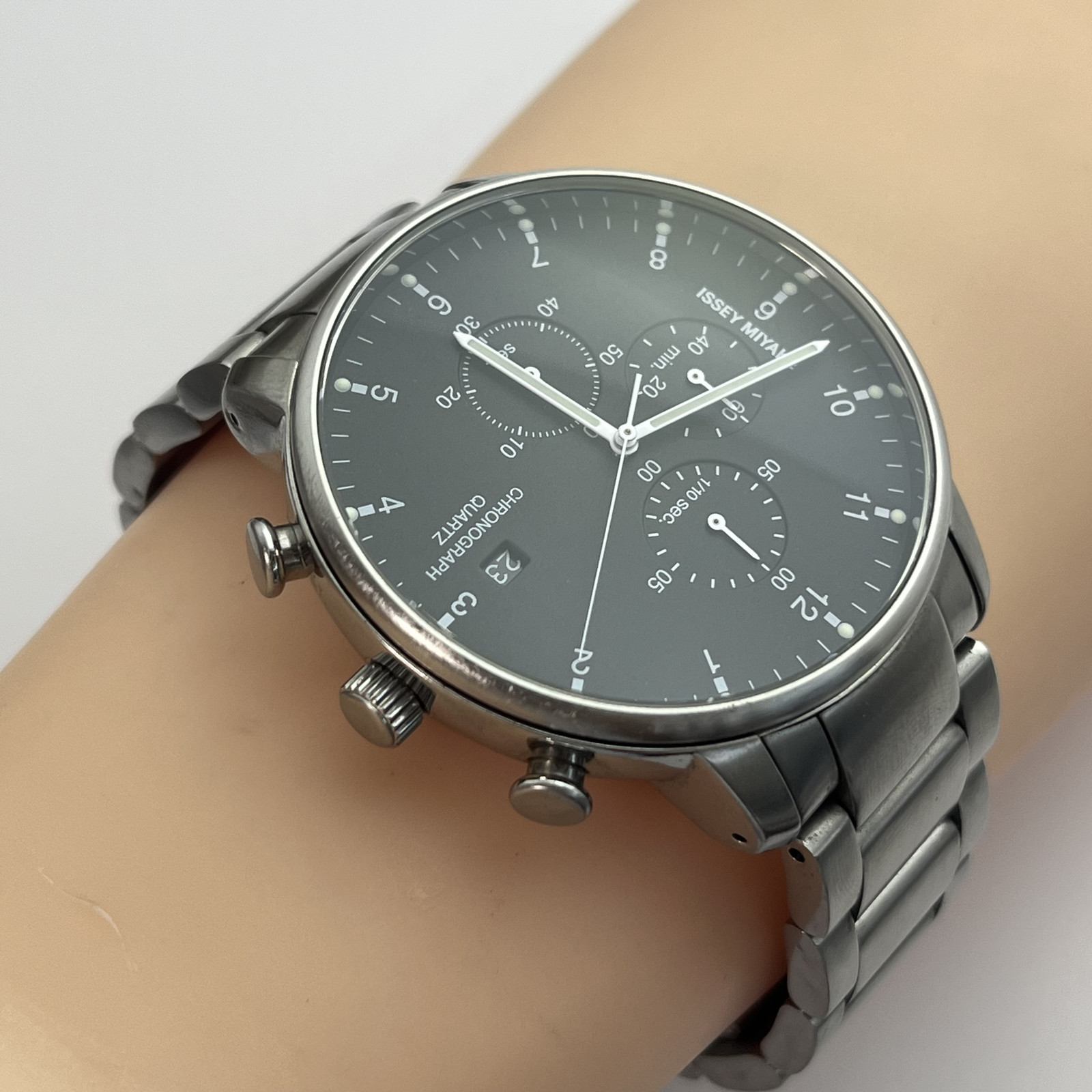 Seiko Issey Miyake C by Ichiro Iwasaki Chronograph Quartz Watch Japan SS #B758