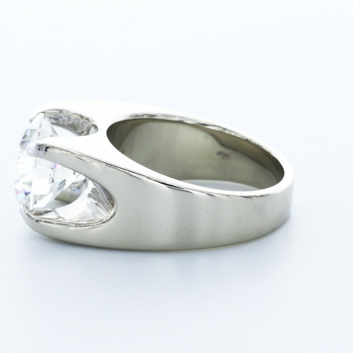 5.01ct Natural Diamond H/SI1 Very Good Cut Round Brilliant 14K White Gold Prong