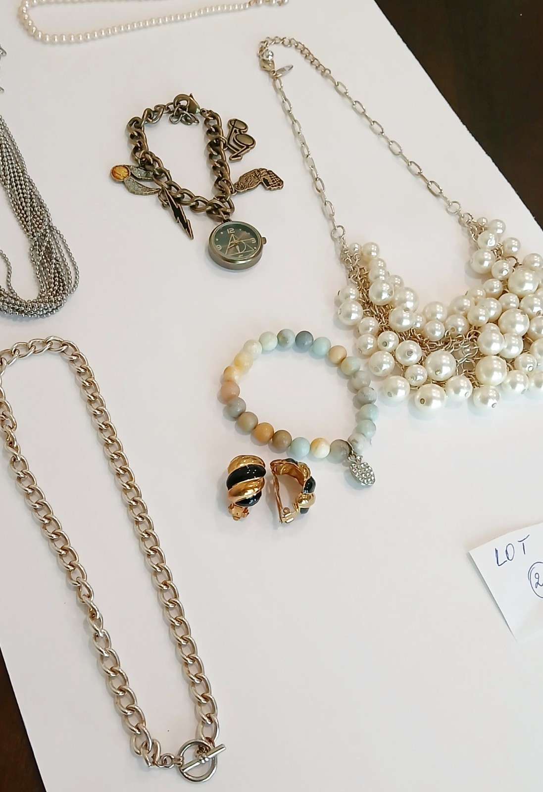 9.54oz Fashion Jewelry Mix~7pieces Necklace Bracelet Earrings EXCELLT Clean Cdt