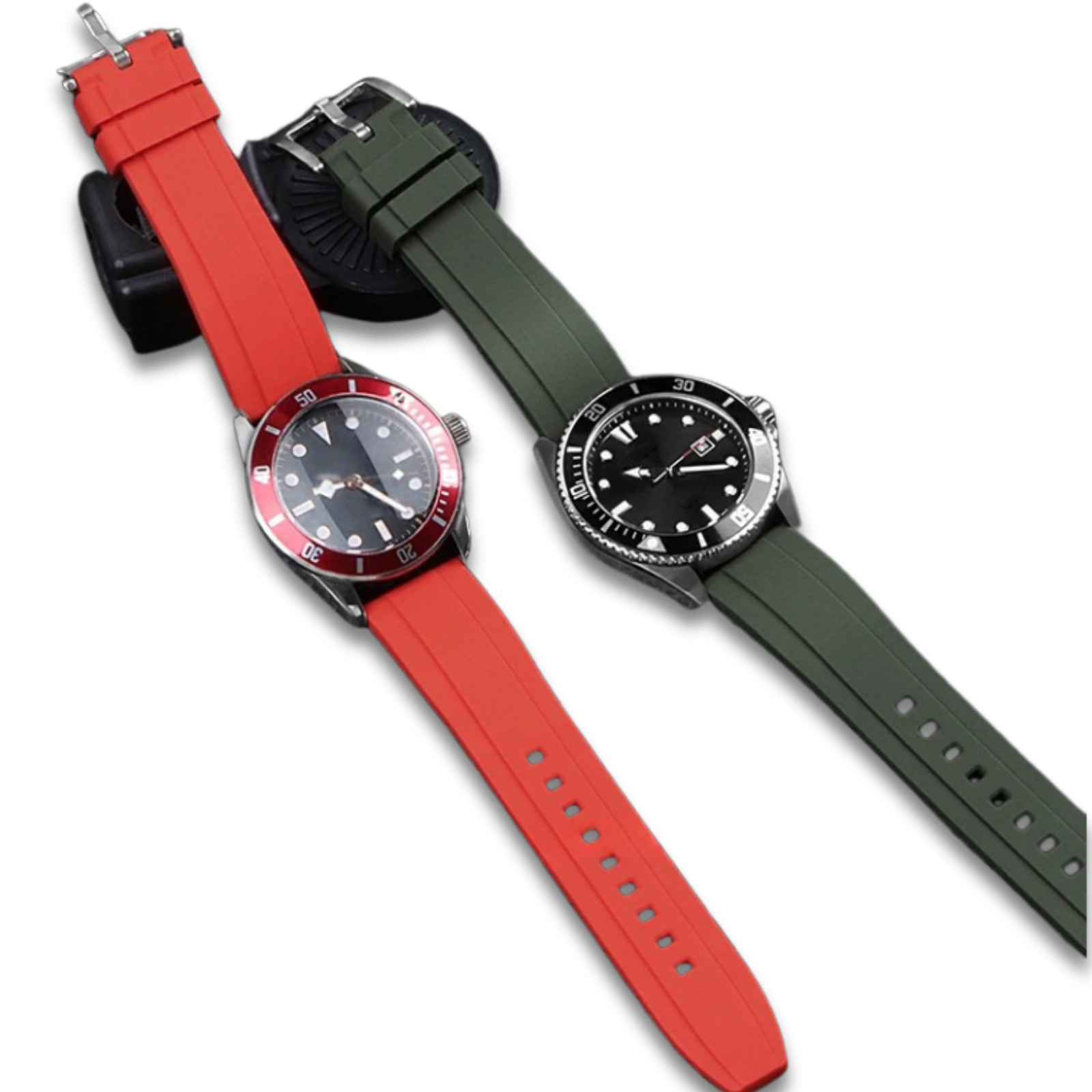 20mm 22mm FKM Rubber Watch Strap Quick Release Band for Seiko Dive Watch SKX007